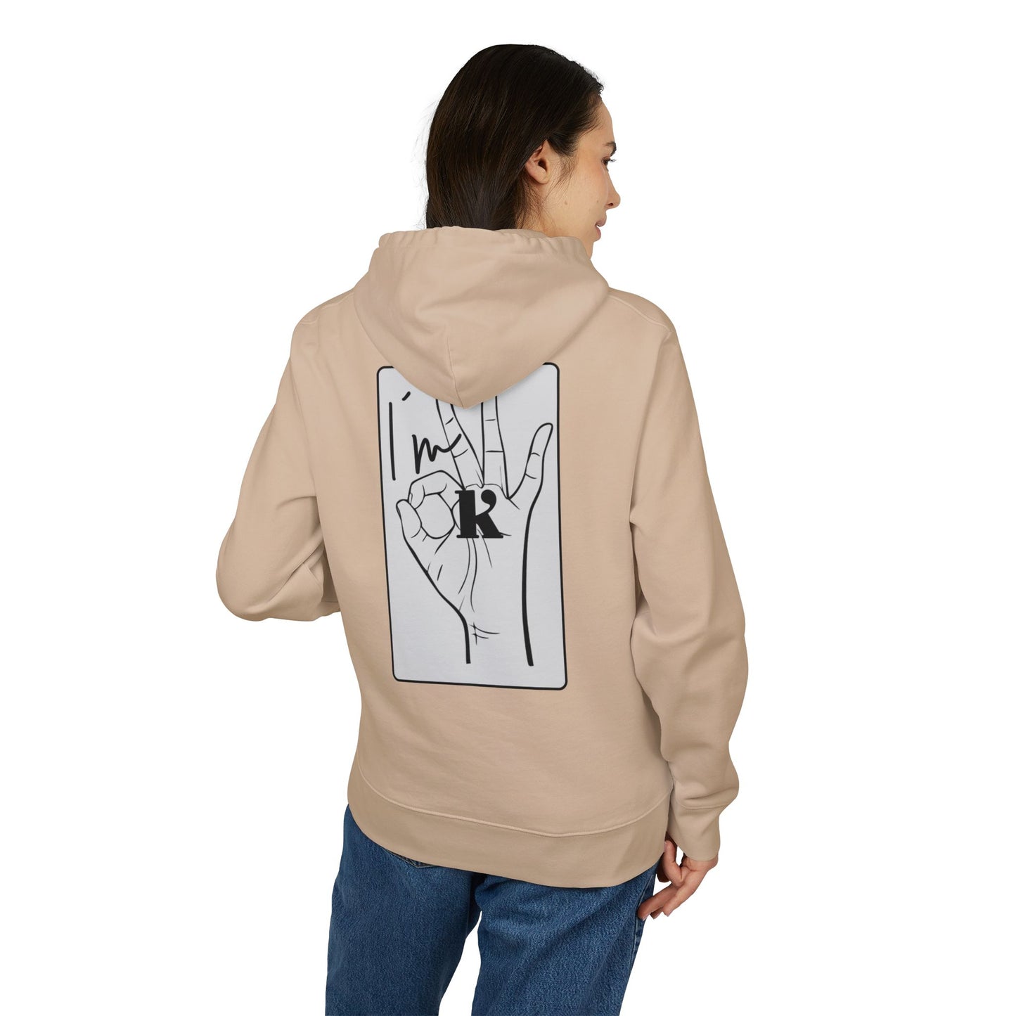 Copy of Hoodie - 'im ok' cool and casual design