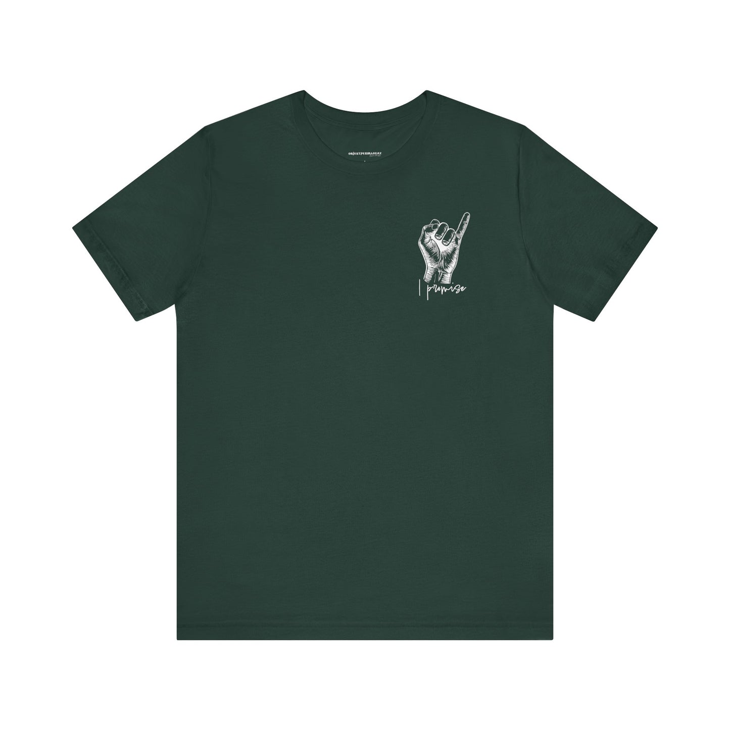 Unisex Peace Promise Tee - Stylish Hand Graphic Short Sleeve Shirt