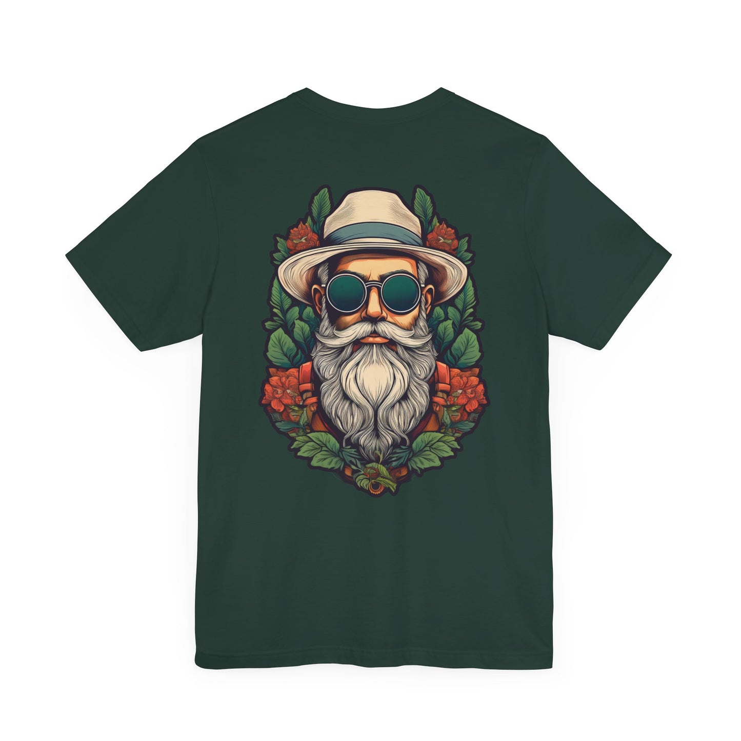 Cool Vintage-Inspired Unisex Tee - Bearded Man with Sunglasses Design