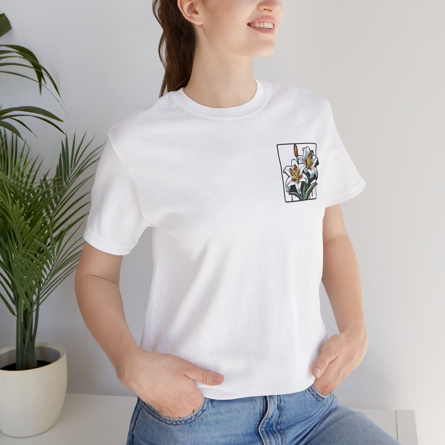 Floral Unisex T-Shirt – 'Lily' Design for Nature Lovers