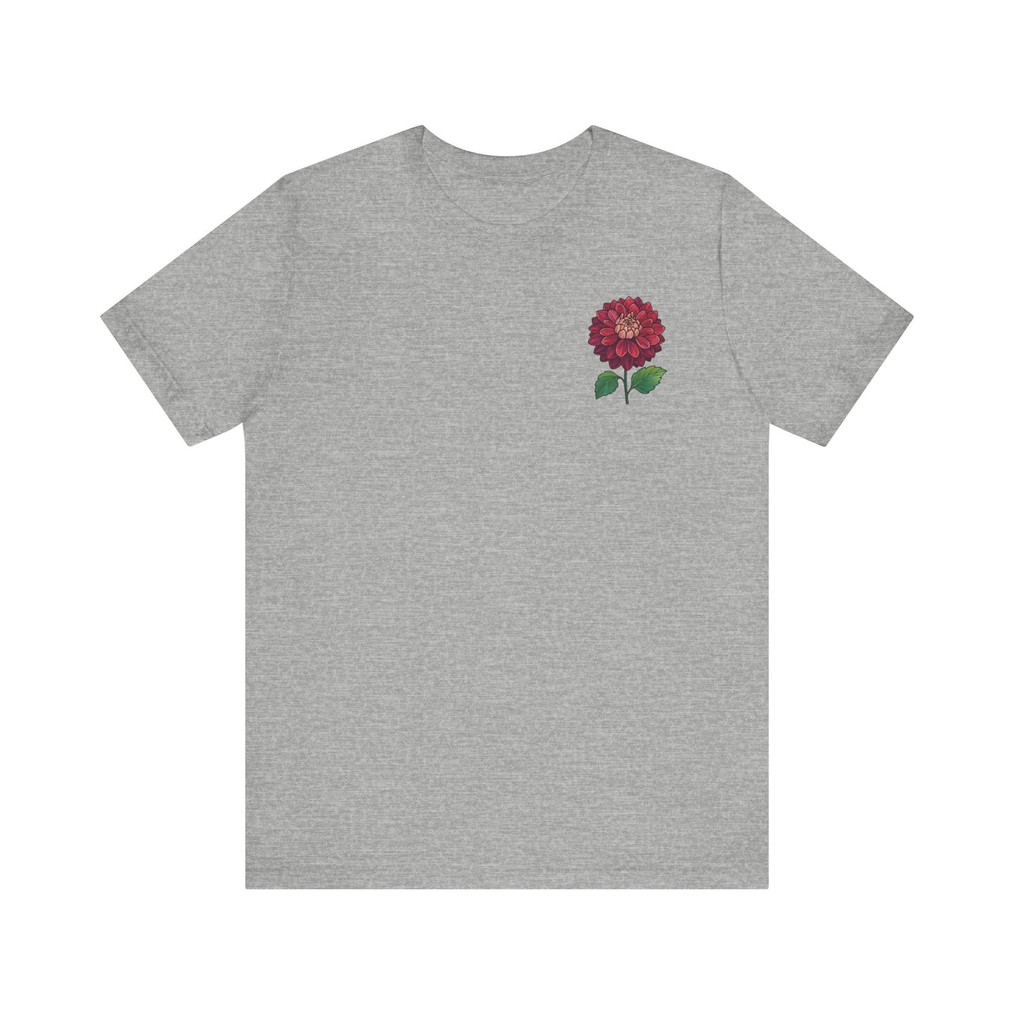 Floral Graphic Tee - Vintage Dahlia Design for Nature Lovers