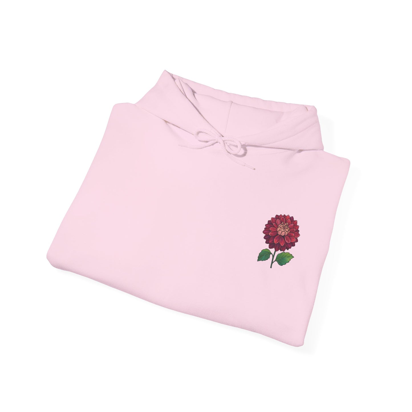 Floral Embroidery Heavy Blend Hoodie - Cozy & Stylish Sweatshirt for Nature Lovers "Dahlie"