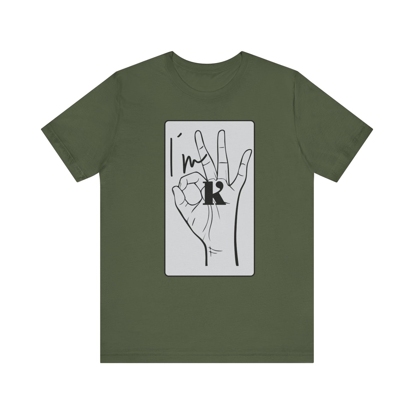 Unisex Jersey Short Sleeve Tee - I'm OK Hand Gesture Graphic Tee
