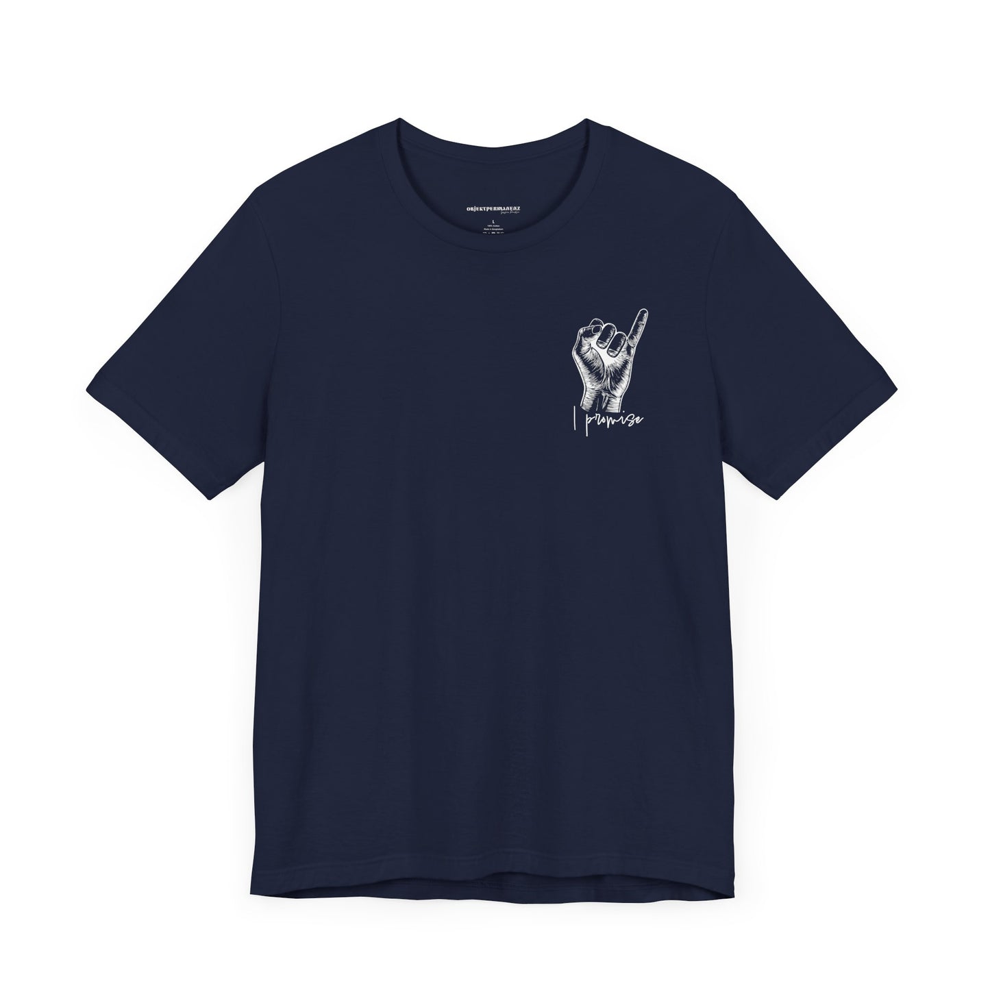 Unisex Peace Promise Tee - Stylish Hand Graphic Short Sleeve Shirt