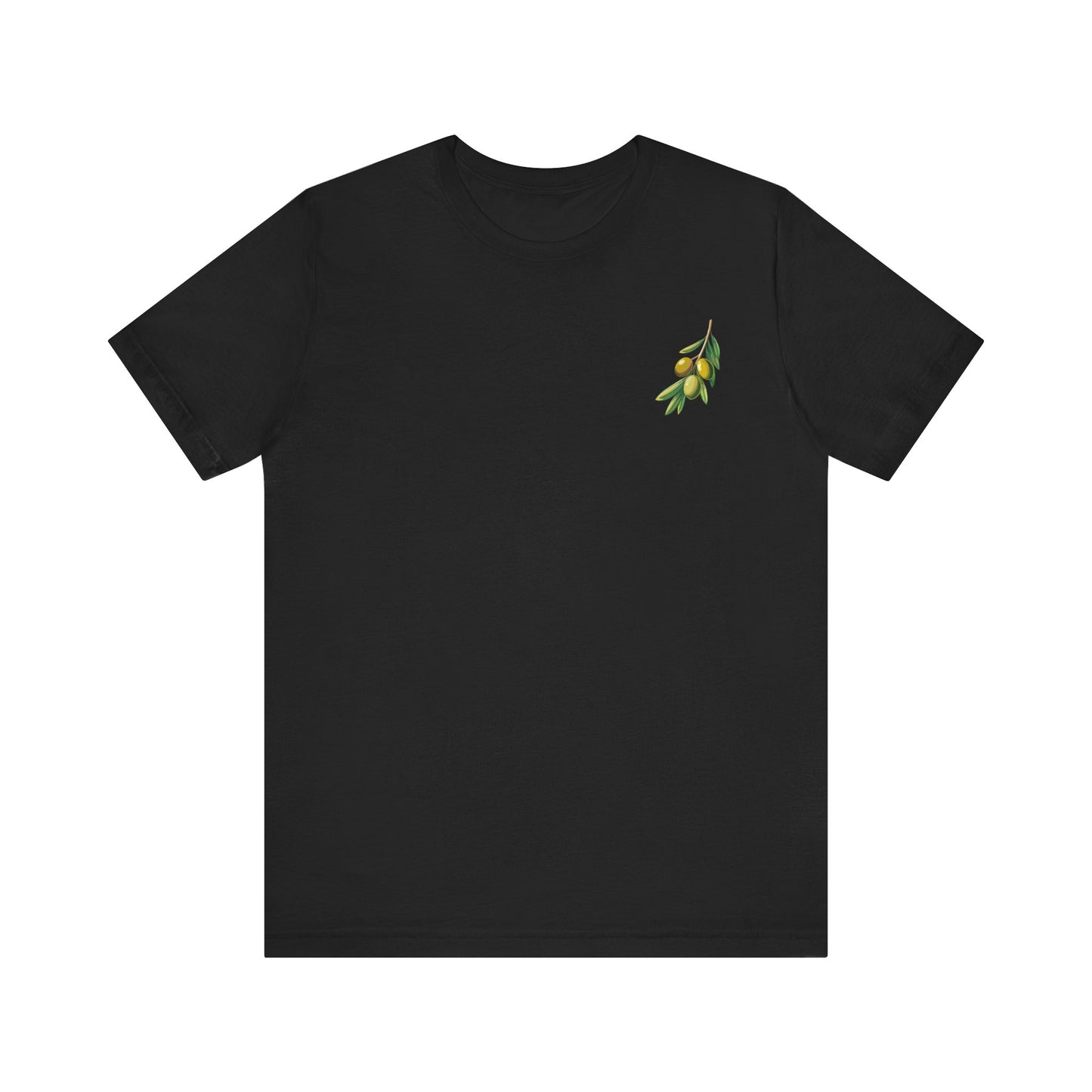 Olive Branch Unisex Jersey Tee - Nature-Inspired Botanical Graphic T-Shirt