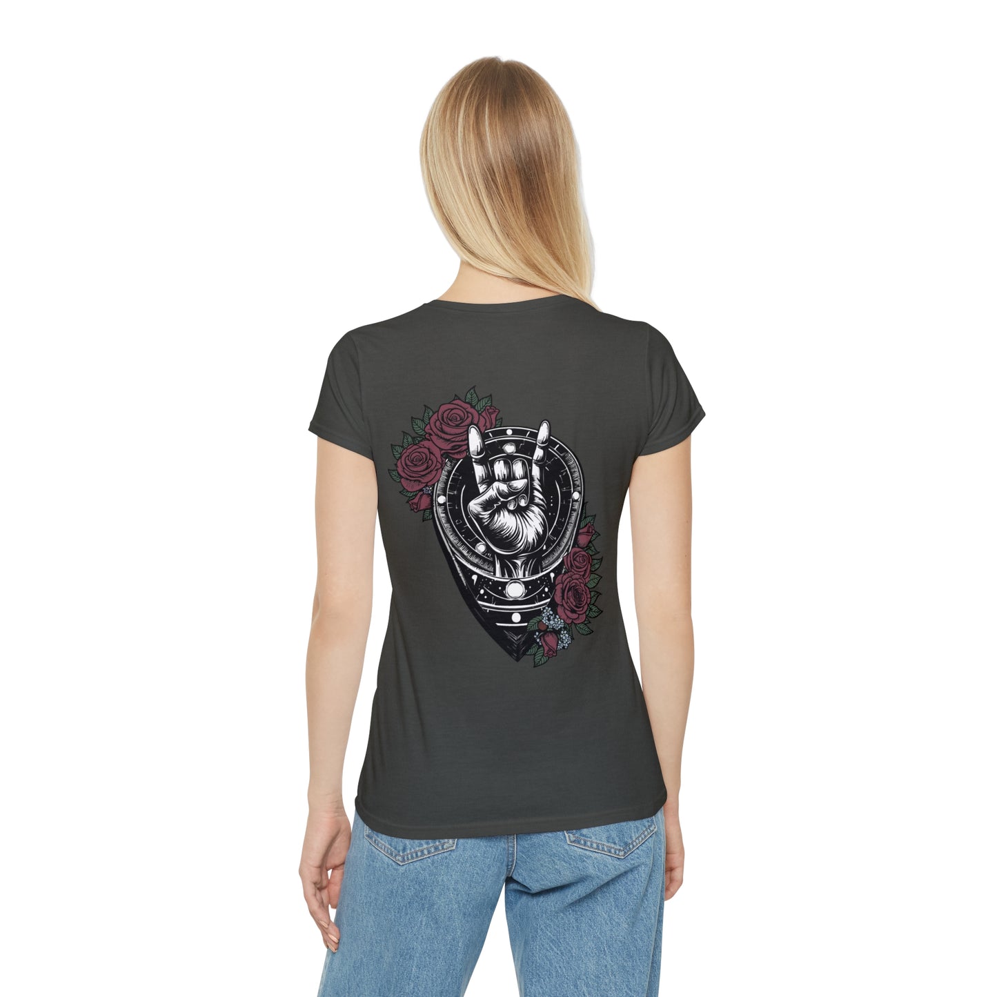 Rocking Floral Women's T-Shirt - Iconic Design with Roses