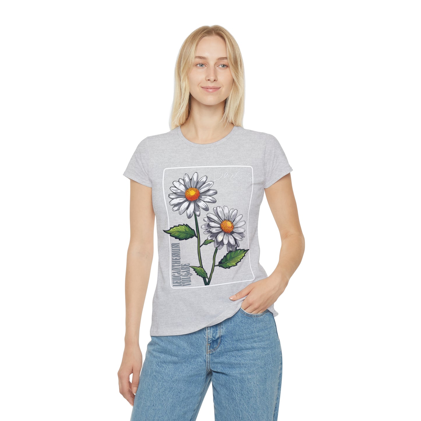 Damen-T-Shirt mit Gänseblümchen-Print – Ikonisches Design für lässigen Stil und den Alltag