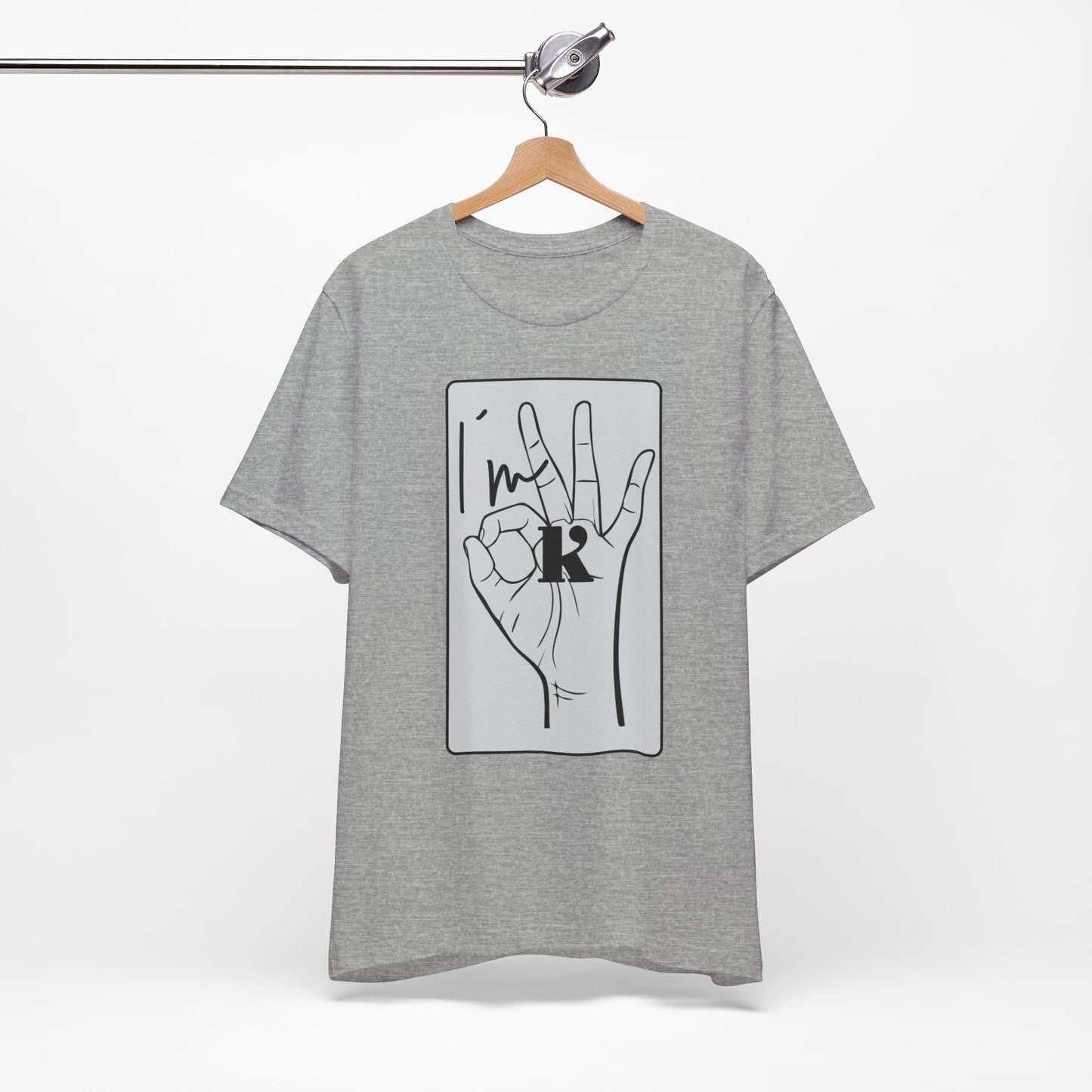 Unisex Jersey Short Sleeve Tee - I'm OK Hand Gesture Graphic Tee