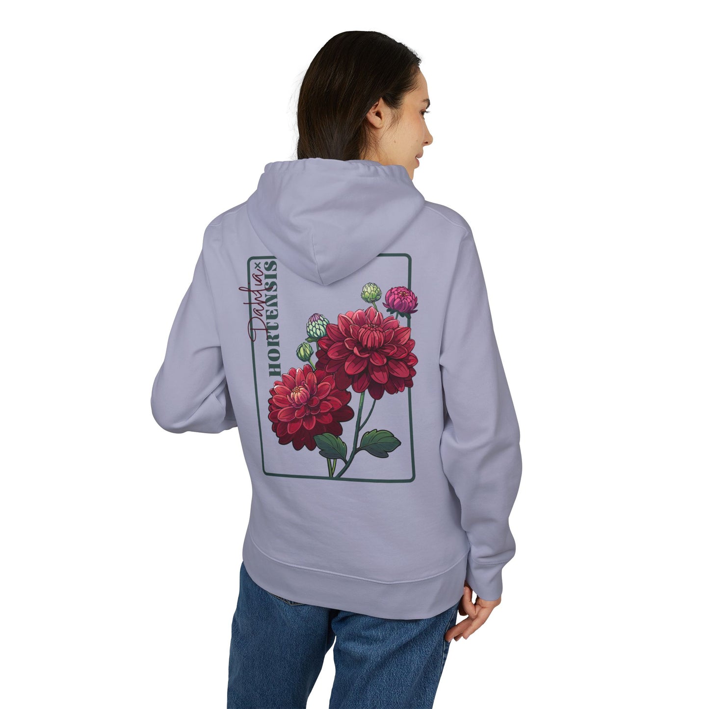 Flower Power Unisex Hoodie - Cozy Fall Floral Design "Dahlia"