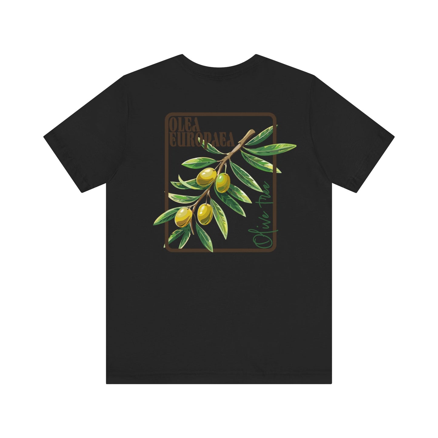 Olive Branch Unisex Jersey Tee - Nature-Inspired Botanical Graphic T-Shirt