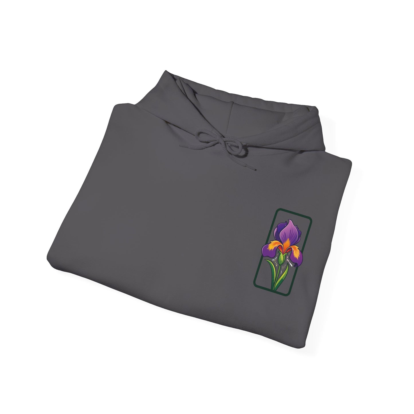Floral Graphic Unisex Hoodie - 'Not Guaranteed' Iris Design