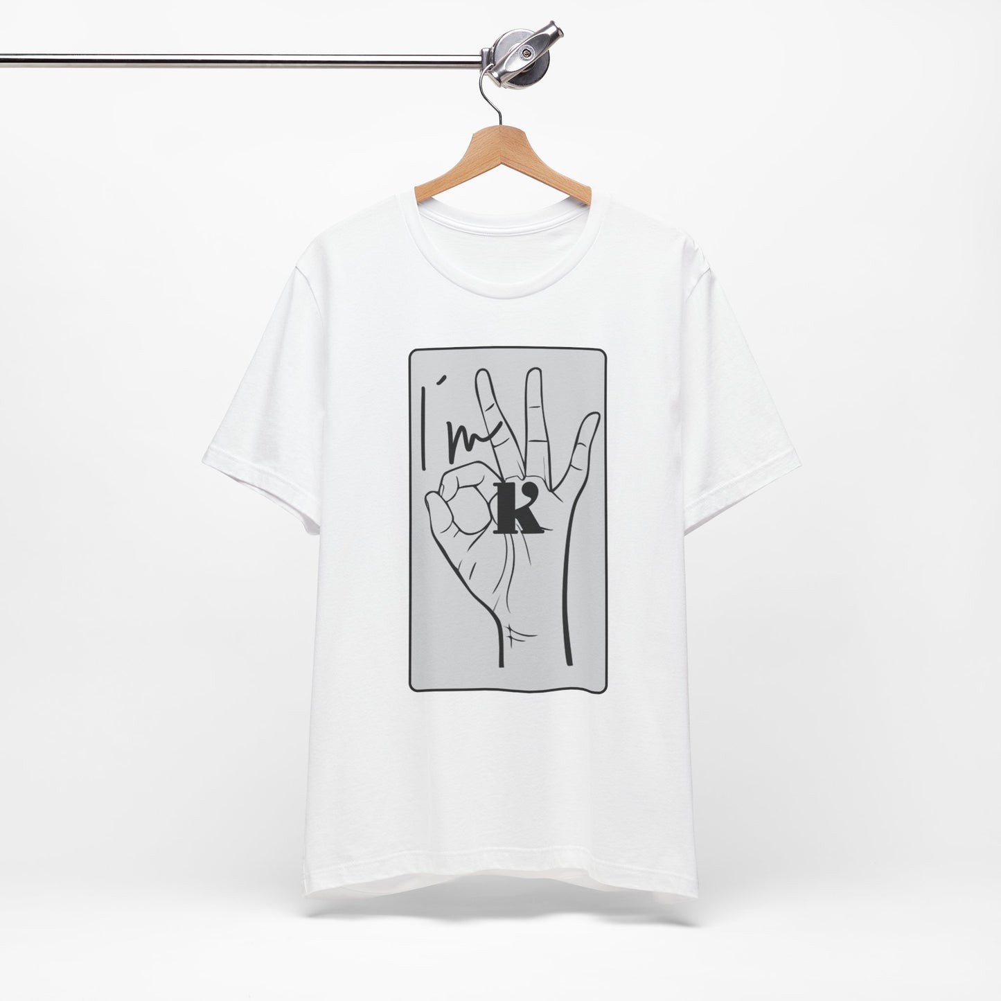 Unisex Jersey Short Sleeve Tee - I'm OK Hand Gesture Graphic Tee
