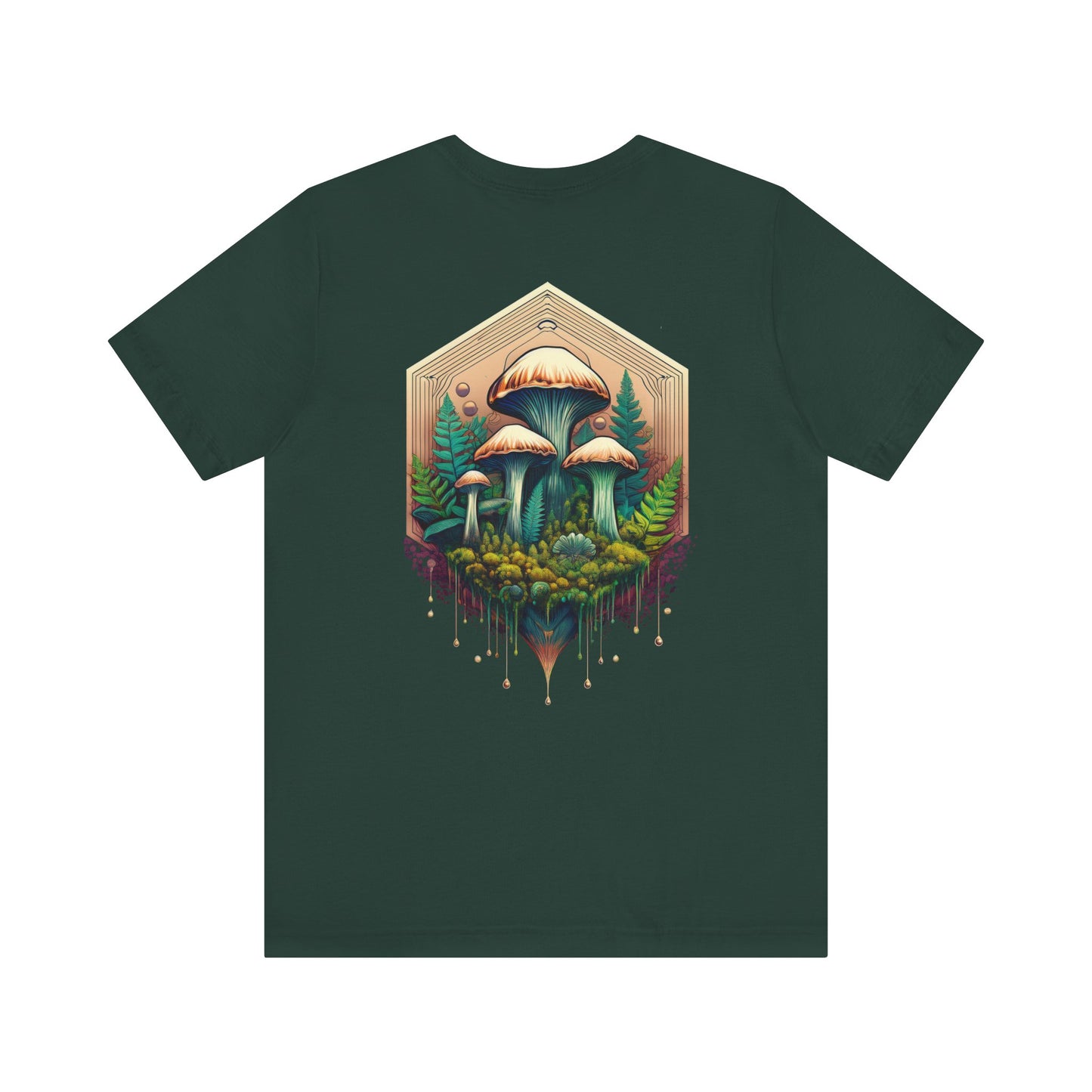 Mystical Mushroom Unisex Jersey Tee - Nature-Inspired Design