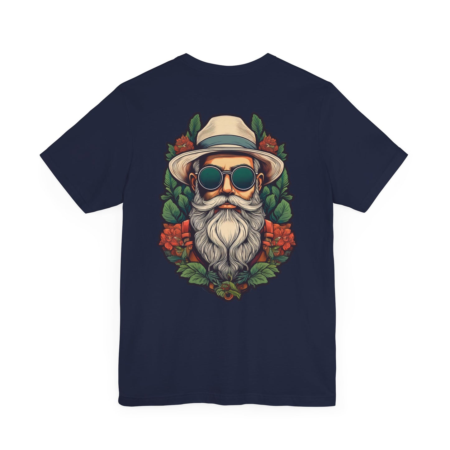 Cool Vintage-Inspired Unisex Tee - Bearded Man with Sunglasses Design