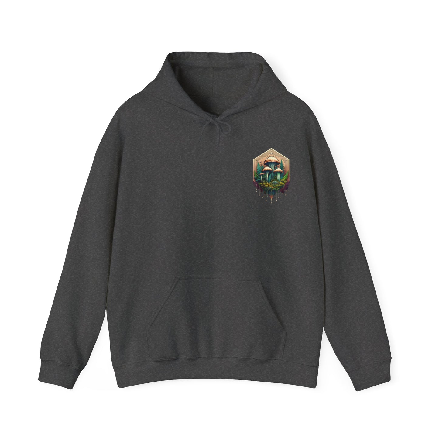 Nature-Inspired Unisex Hoodie with Mushroom Design