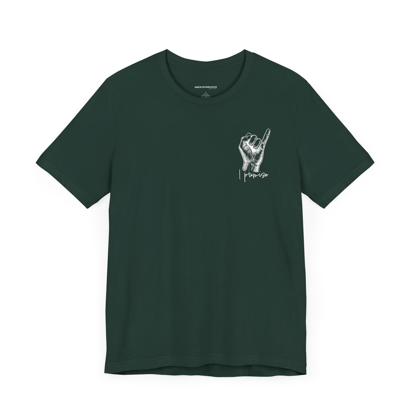 Unisex Peace Promise Tee - Stylish Hand Graphic Short Sleeve Shirt