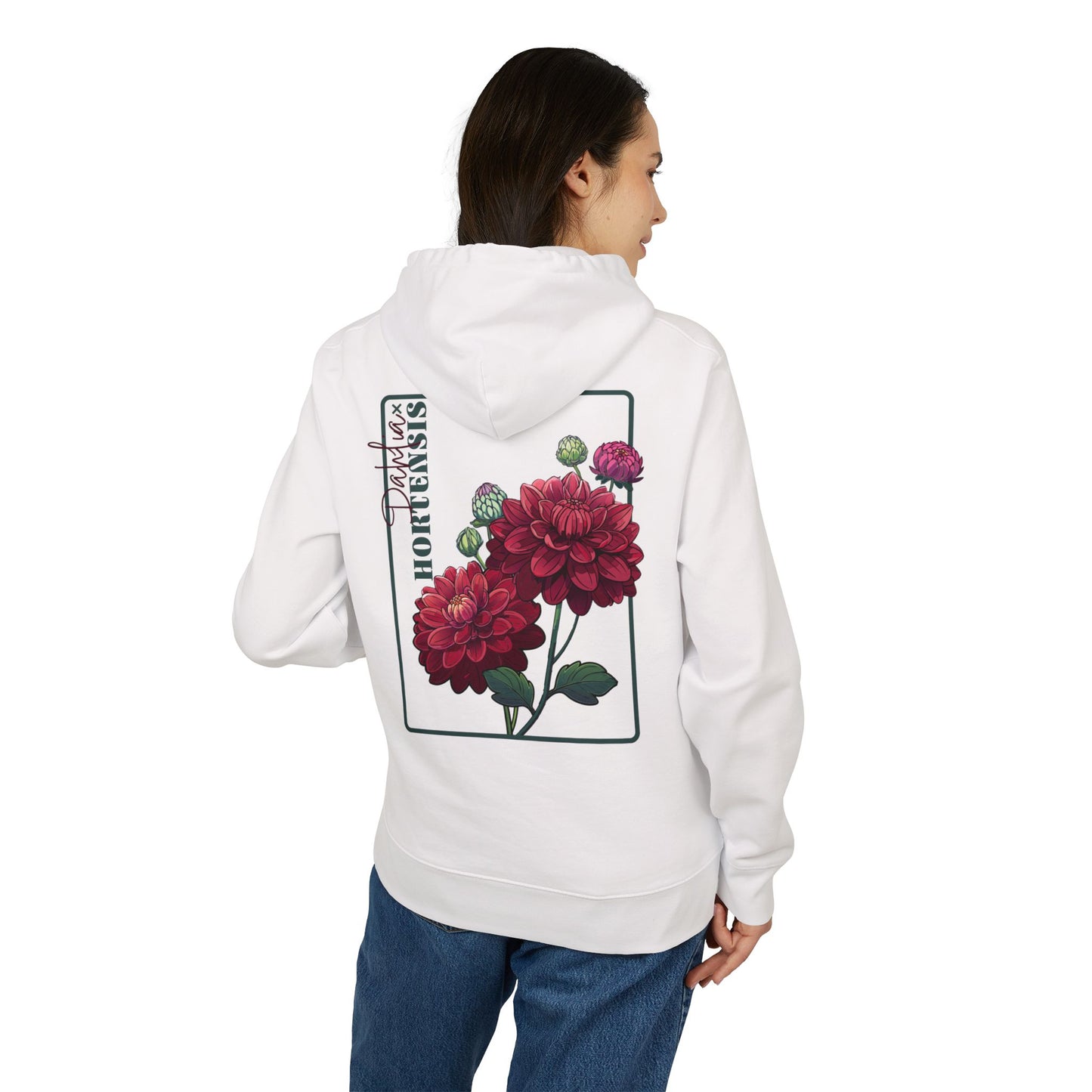Flower Power Unisex Hoodie - Cozy Fall Floral Design "Dahlia"