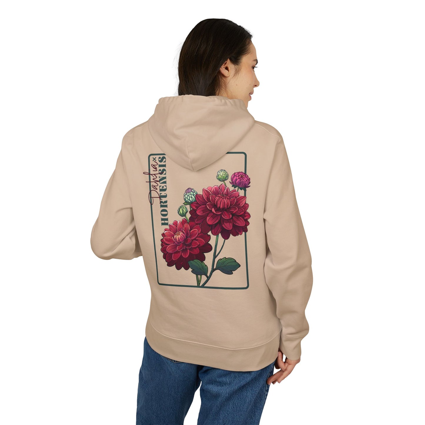 Flower Power Unisex Hoodie - Cozy Fall Floral Design "Dahlia"