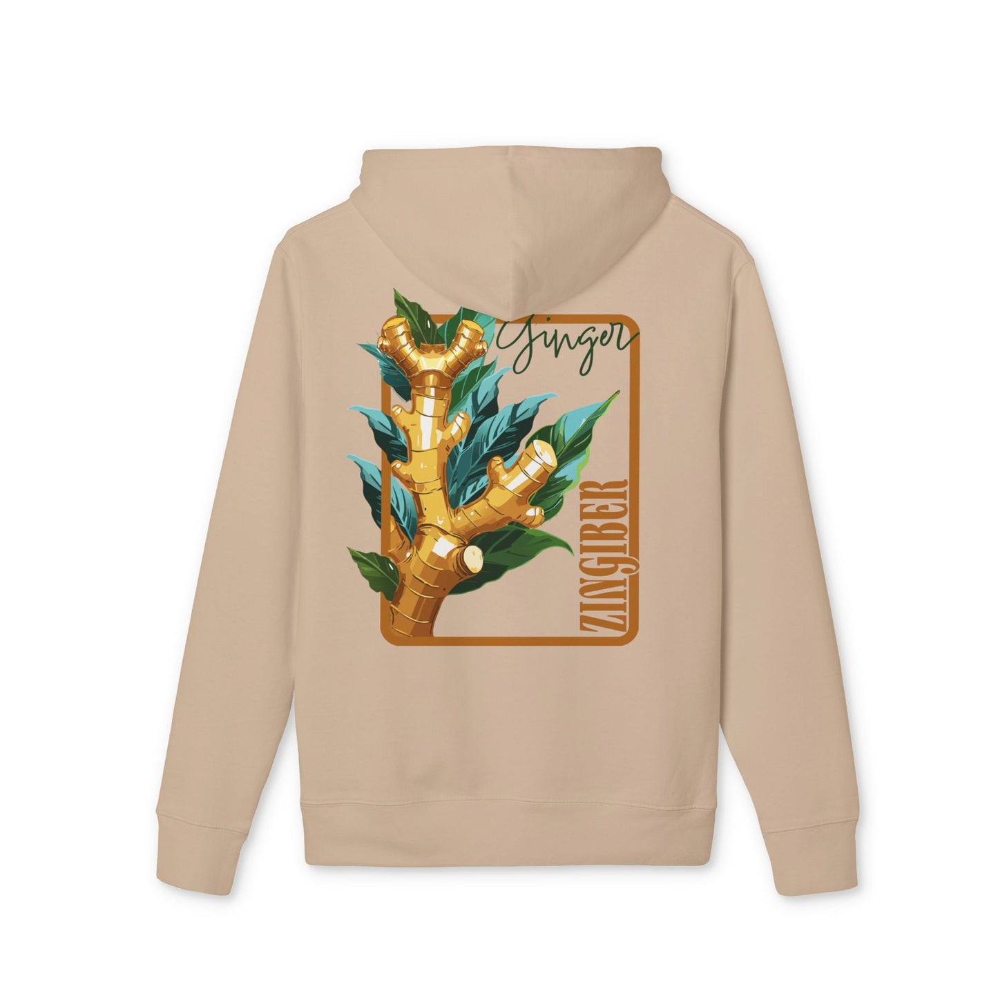 Ginger-Inspired Unisex Cruiser Hoodie - Botanical Art Design "Ginger"