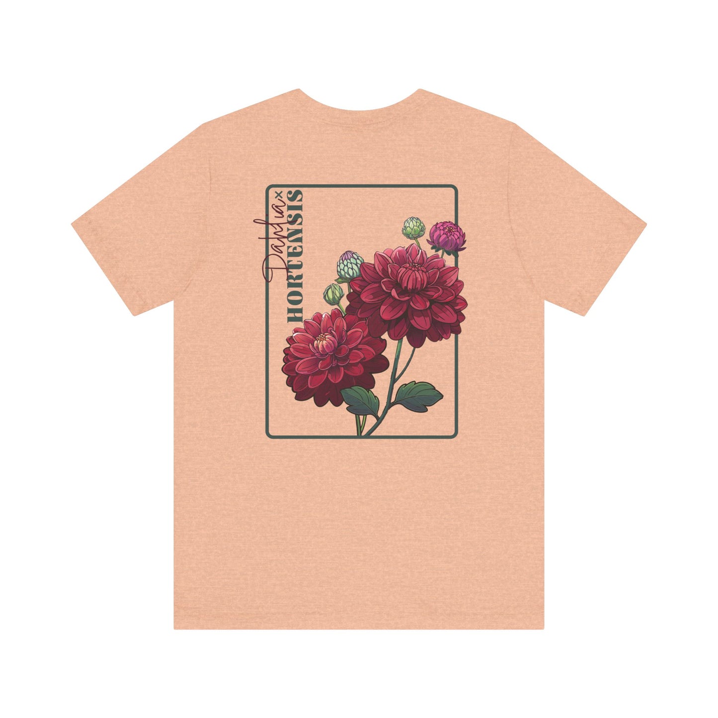 Floral Graphic Tee - Vintage Dahlia Design for Nature Lovers