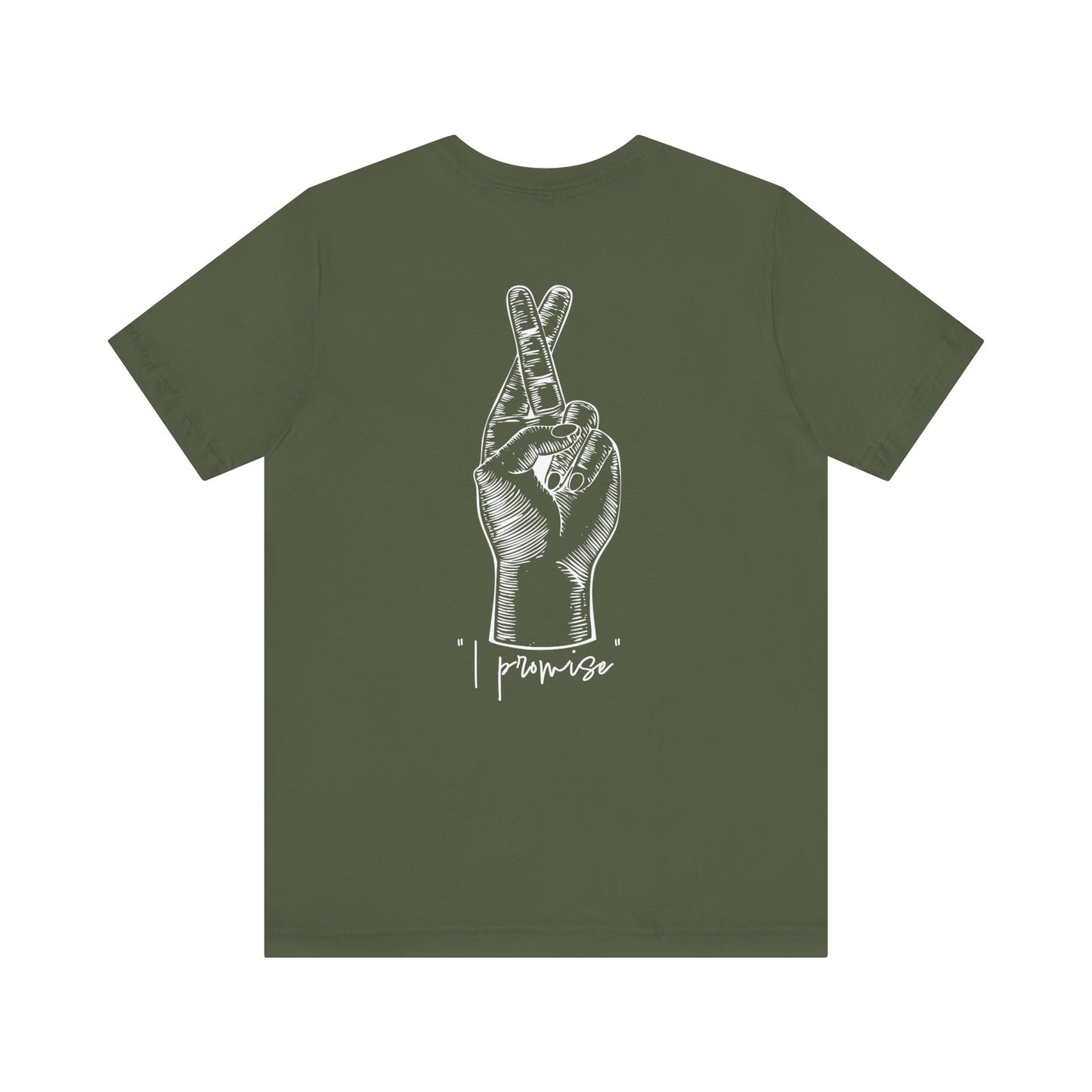 Unisex Peace Promise Tee - Stylish Hand Graphic Short Sleeve Shirt