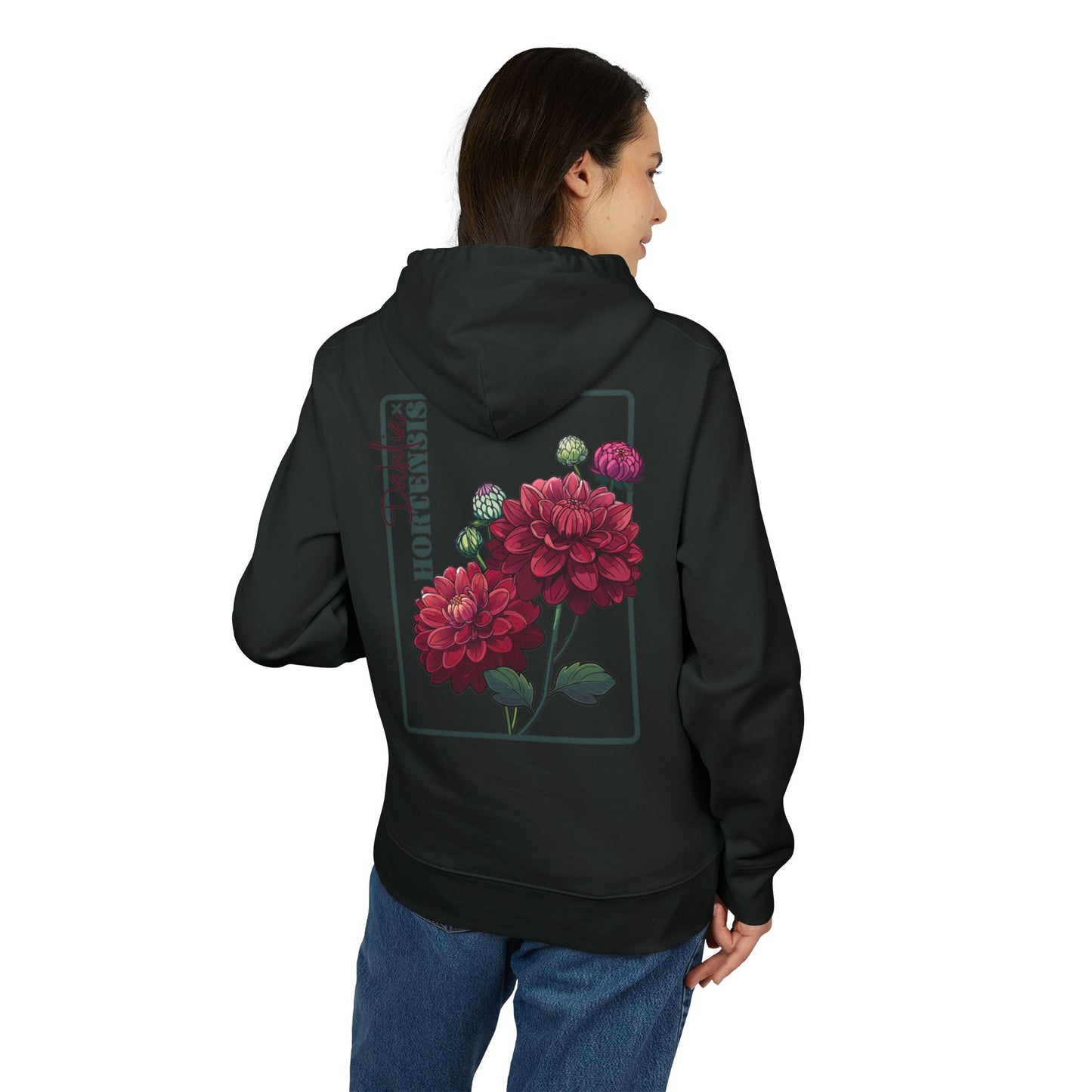 Flower Power Unisex Hoodie - Cozy Fall Floral Design "Dahlia"