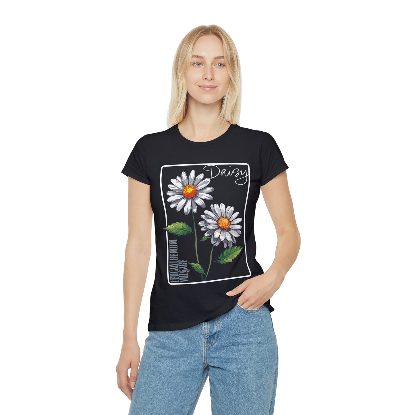 Damen-T-Shirt mit Gänseblümchen-Print – Ikonisches Design für lässigen Stil und den Alltag