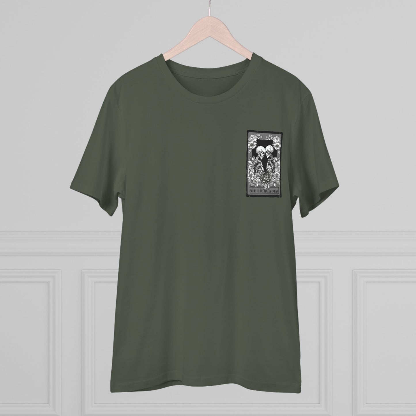 Organic Creator T-Shirt - Unisex with Skeleton Design, Perfect for Art Lovers & Halloween
