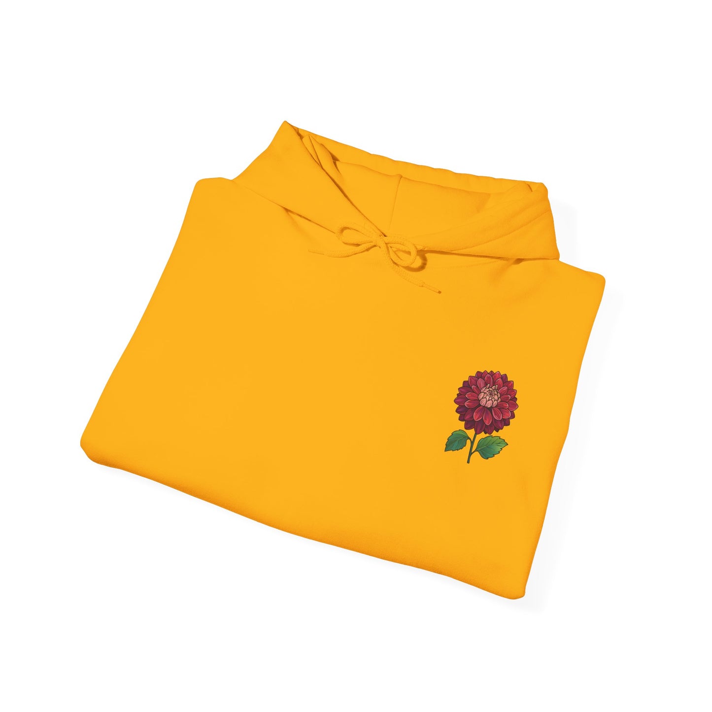 Floral Embroidery Heavy Blend Hoodie - Cozy & Stylish Sweatshirt for Nature Lovers "Dahlie"