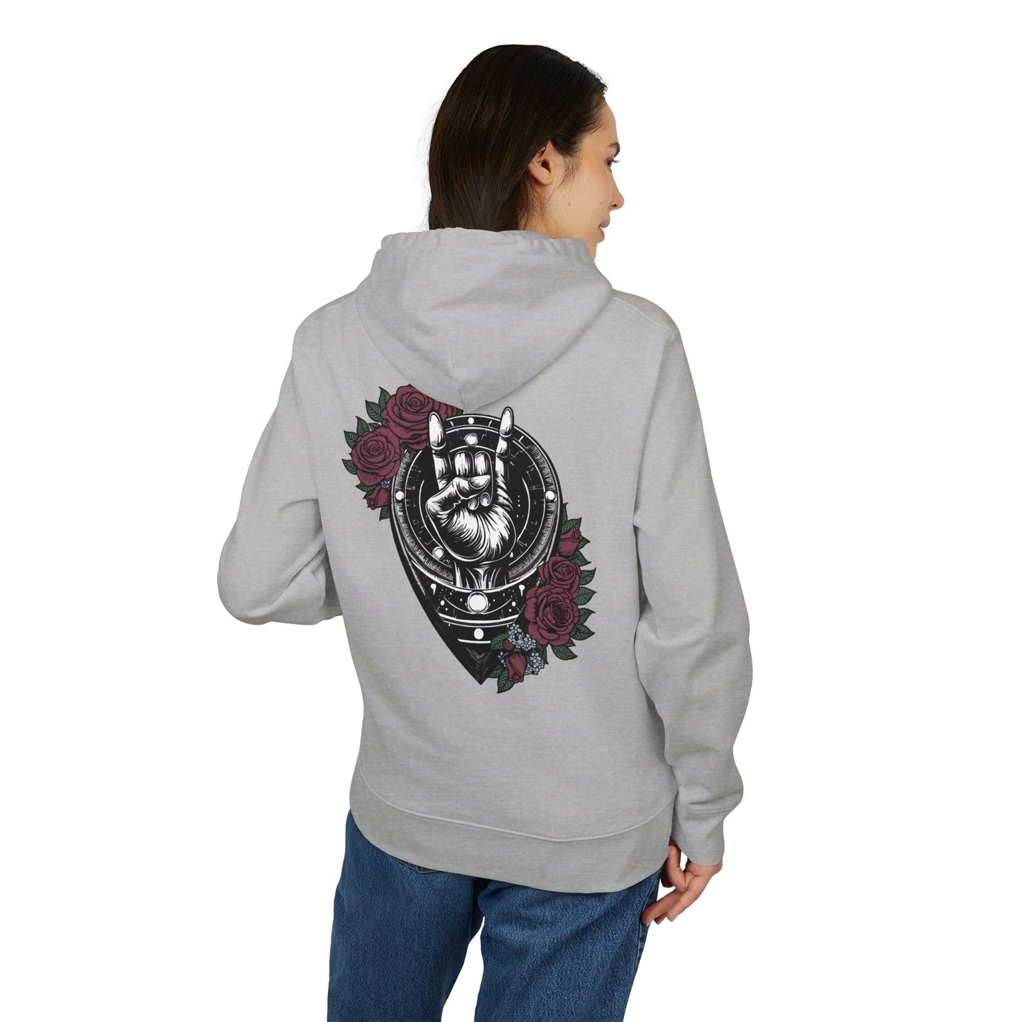 Rockin' Roses Unisex Hoodie with Graphic Art
