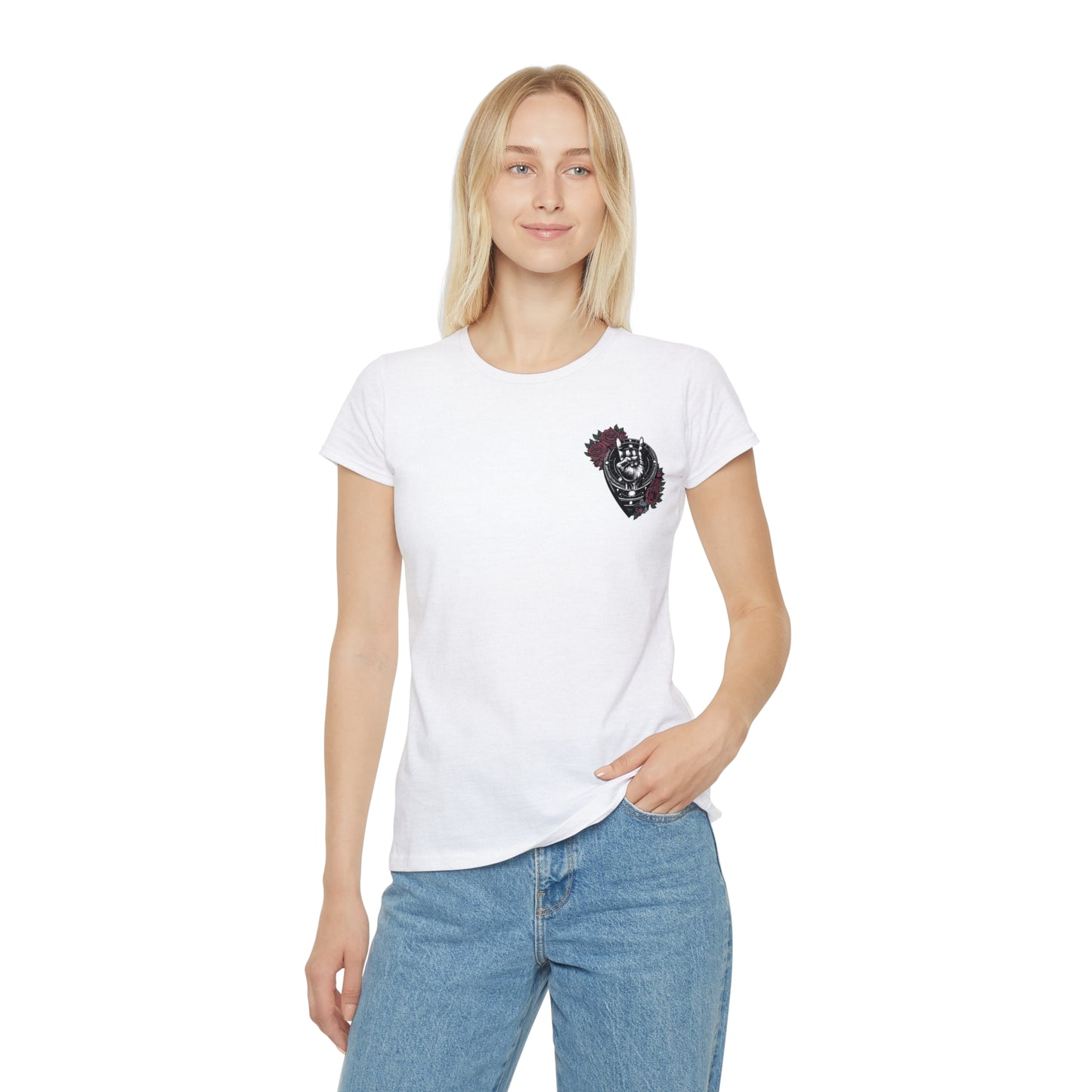 Rocking Floral Women's T-Shirt - Iconic Design with Roses