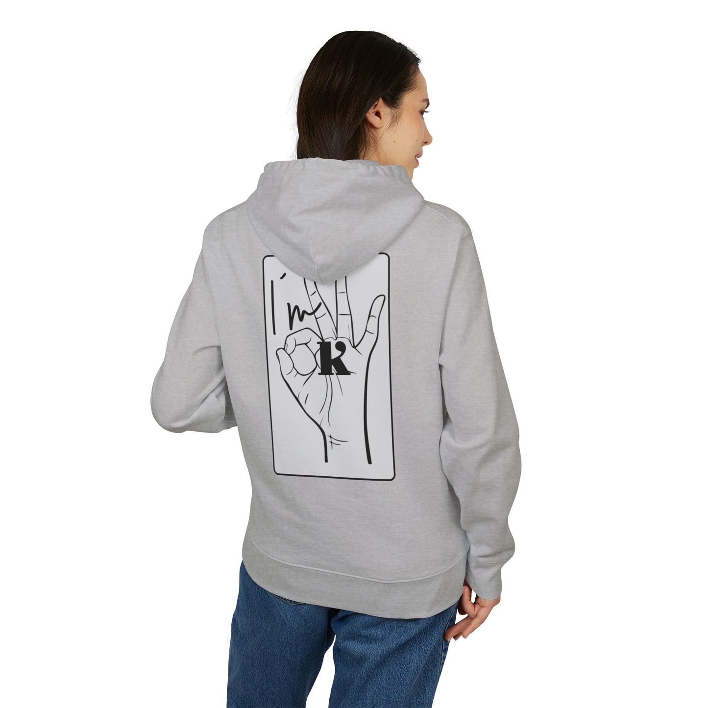 Copy of Hoodie - 'im ok' cool and casual design