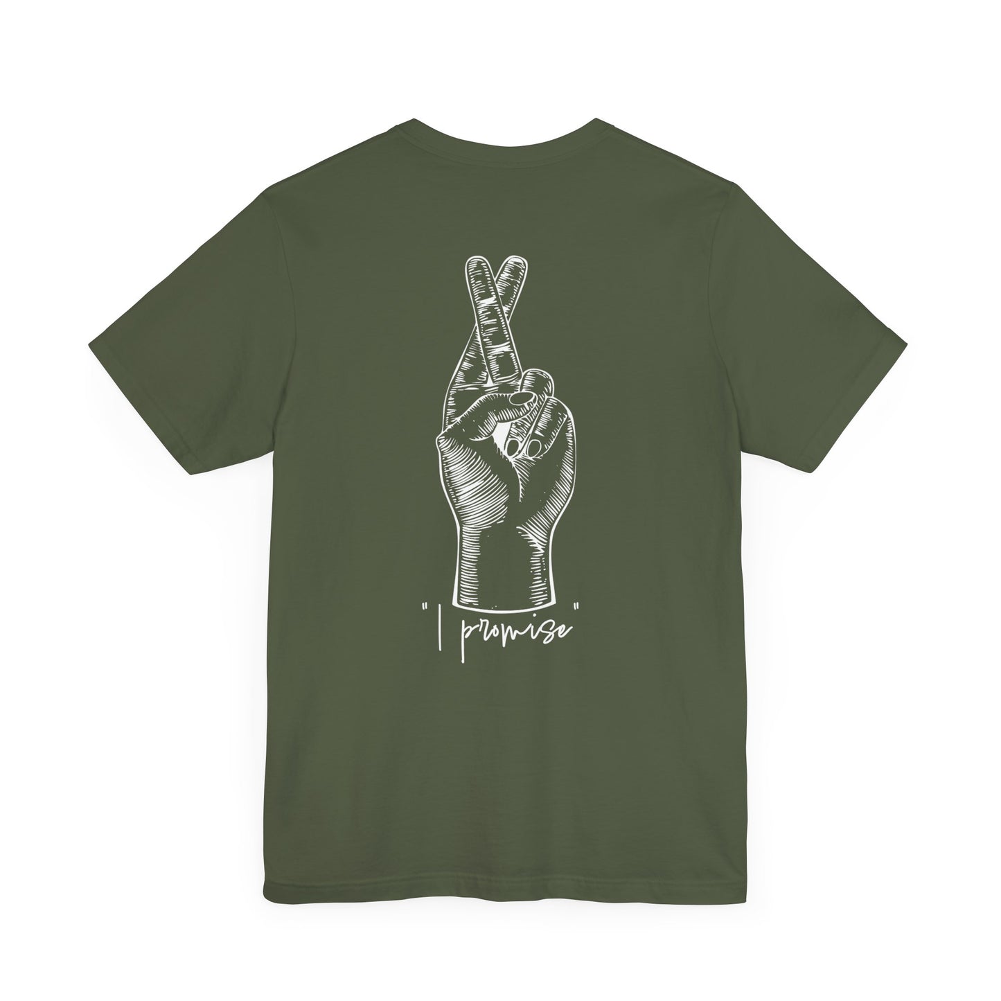 Unisex Peace Promise Tee - Stylish Hand Graphic Short Sleeve Shirt