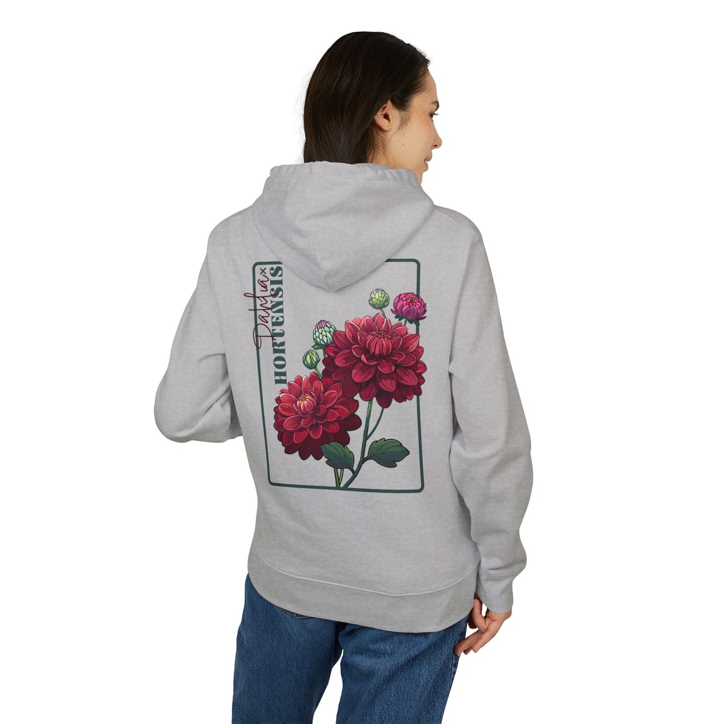 Flower Power Unisex Hoodie - Cozy Fall Floral Design "Dahlia"