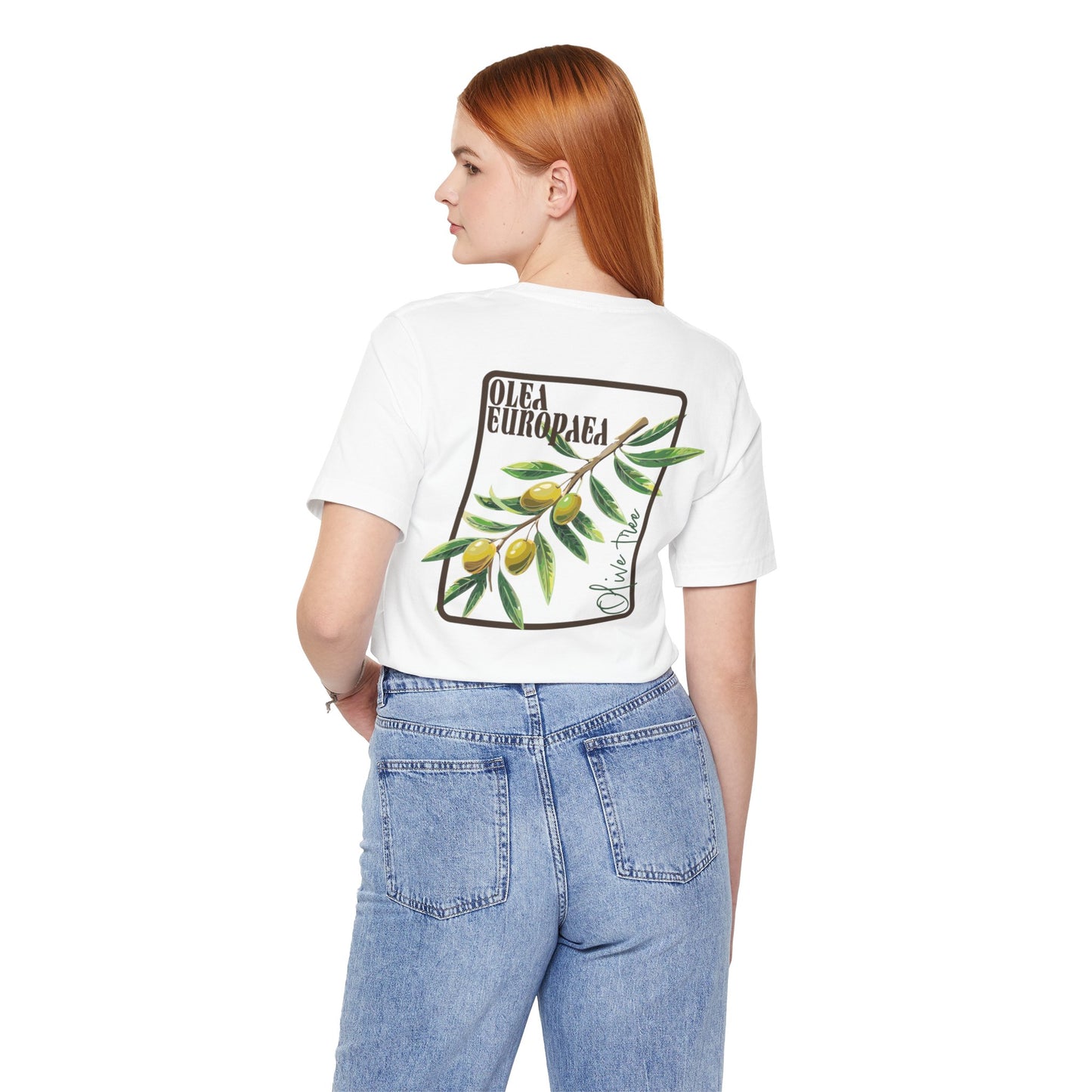 Olive Branch Unisex Jersey Tee - Nature-Inspired Botanical Graphic T-Shirt