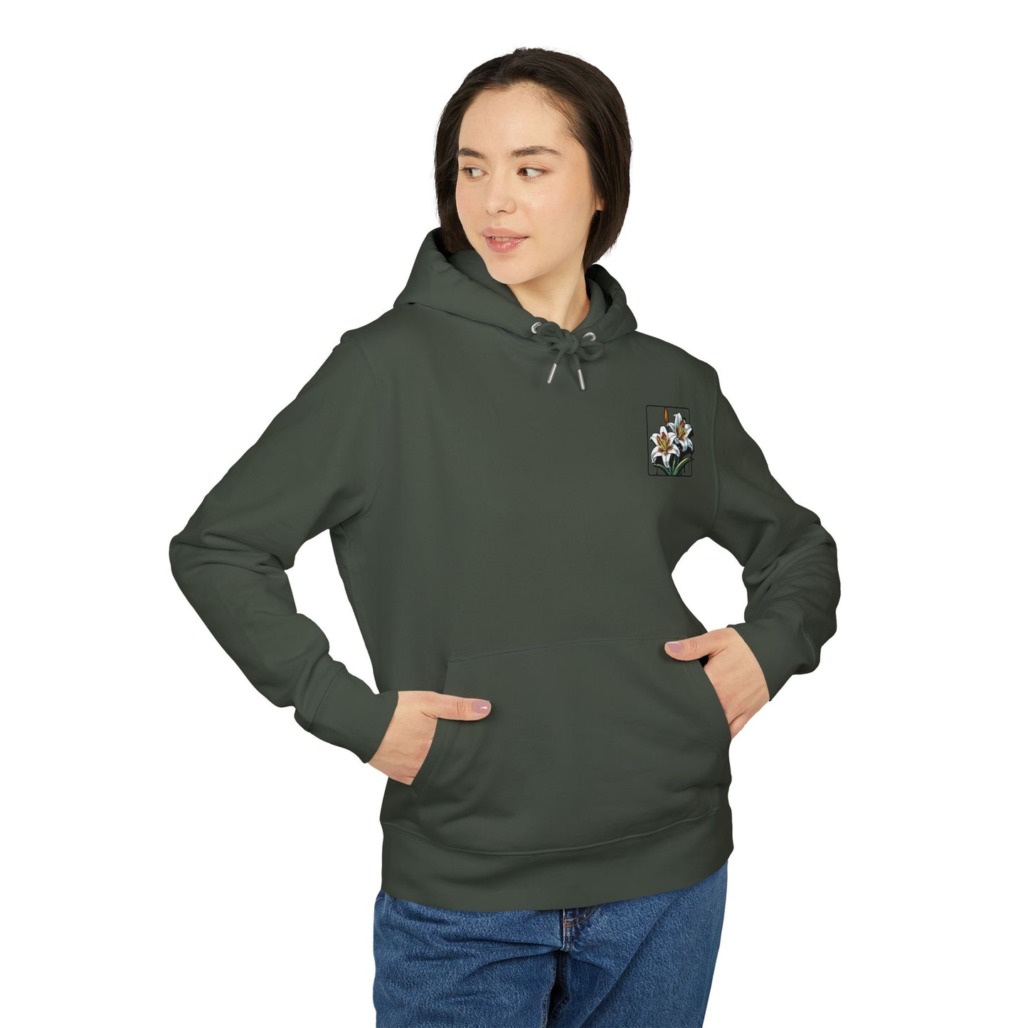 Floral Unisex Hoodie - Striking Lily Design for Nature Lovers "Lily"