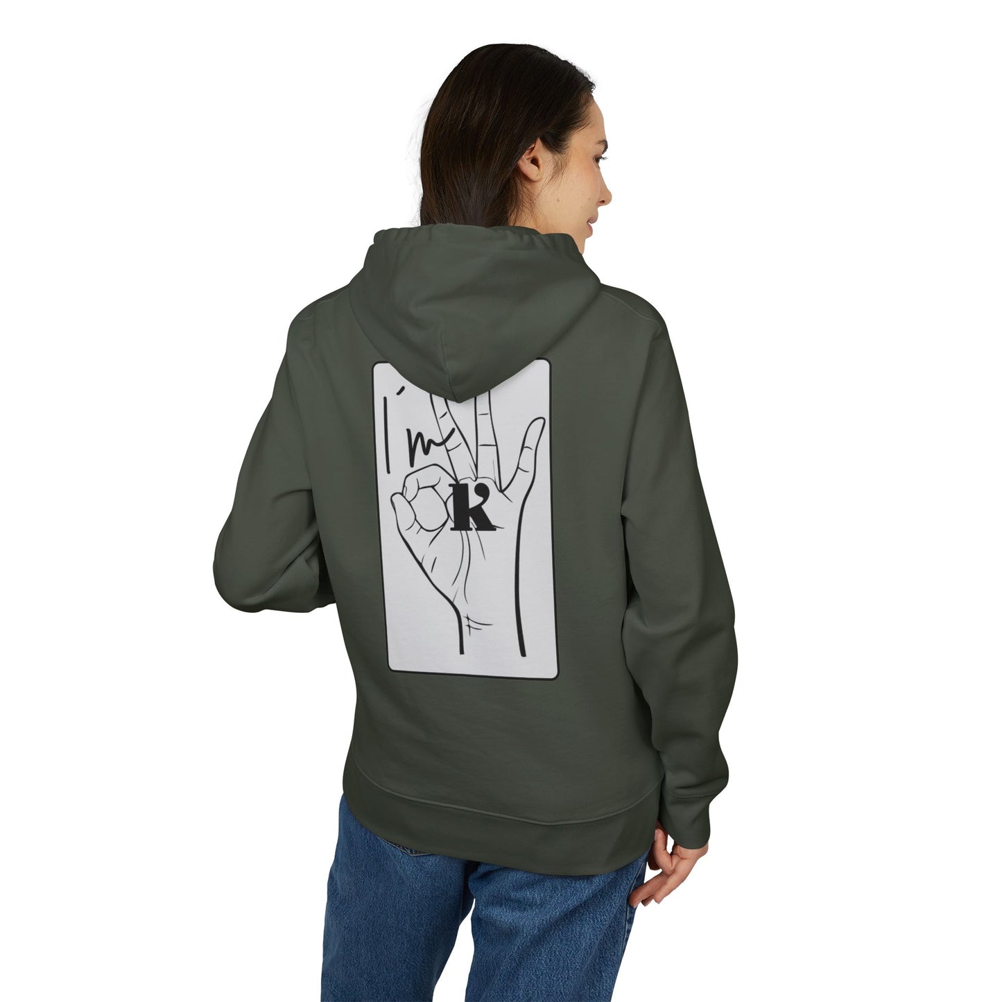 Copy of Hoodie - 'im ok' cool and casual design