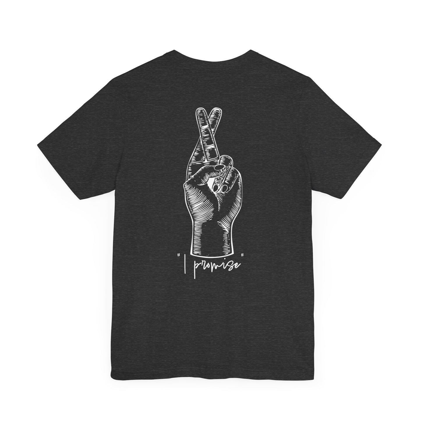 Unisex Peace Promise Tee - Stylish Hand Graphic Short Sleeve Shirt
