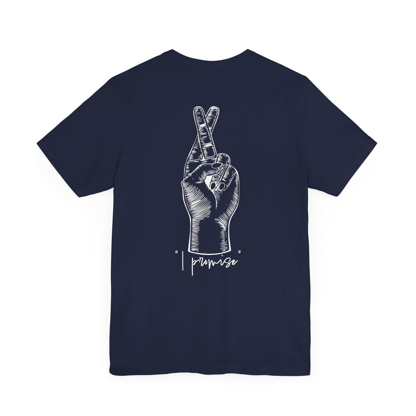 Unisex Peace Promise Tee - Stylish Hand Graphic Short Sleeve Shirt