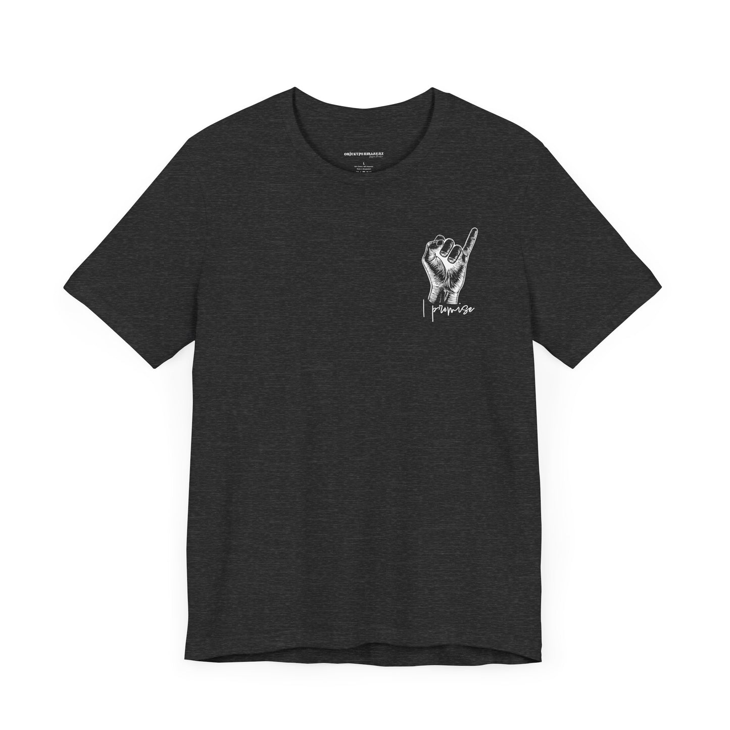 Unisex Peace Promise Tee - Stylish Hand Graphic Short Sleeve Shirt