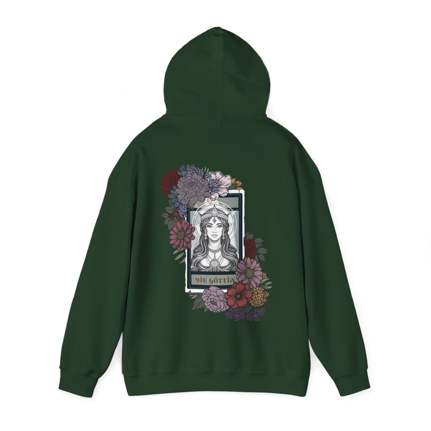 Floral Goddess Unisex Hoodie - Heavy Blend™ Sweatshirt for Cozy Comfort