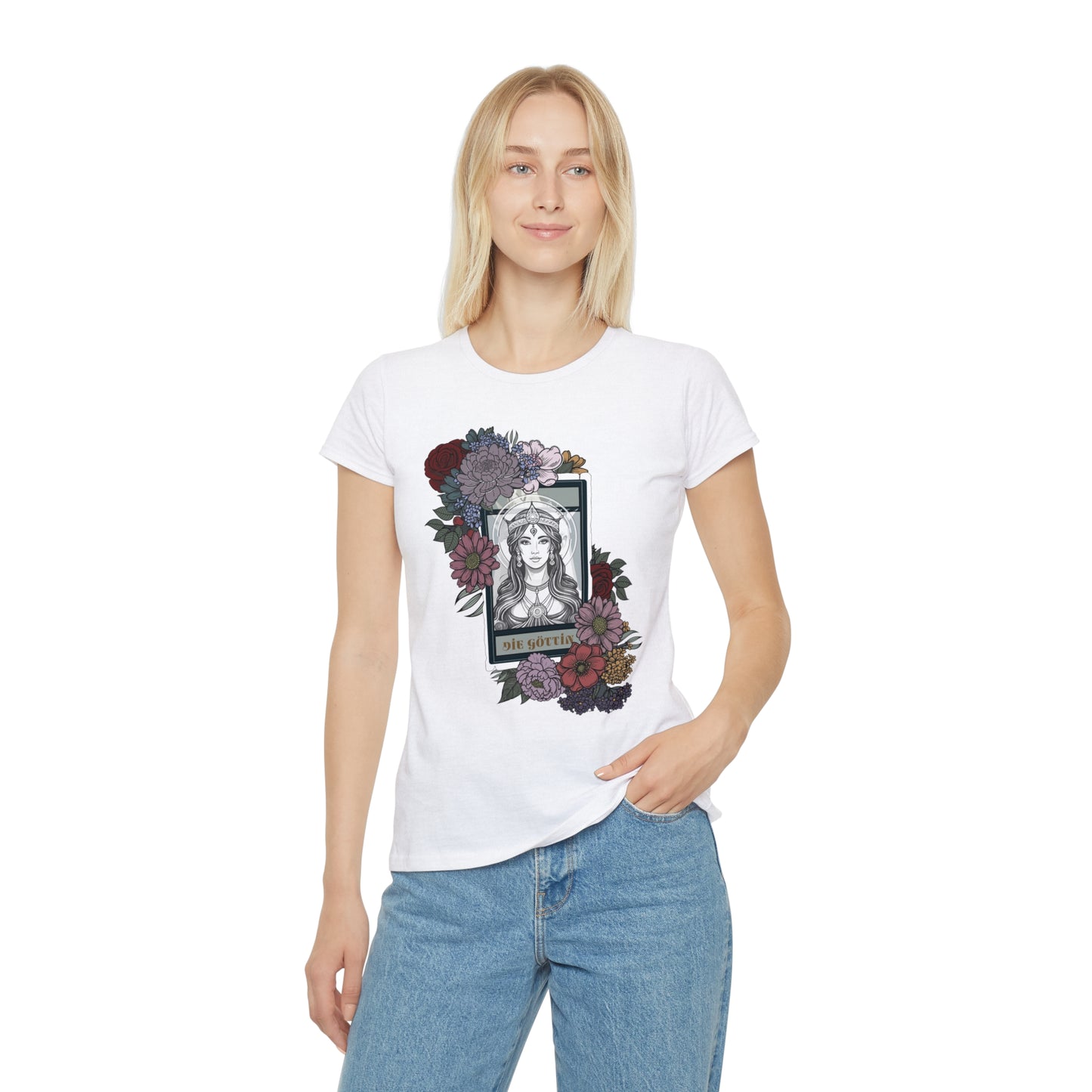 Floral Illustrated Women's T-Shirt - Iconic Art Design