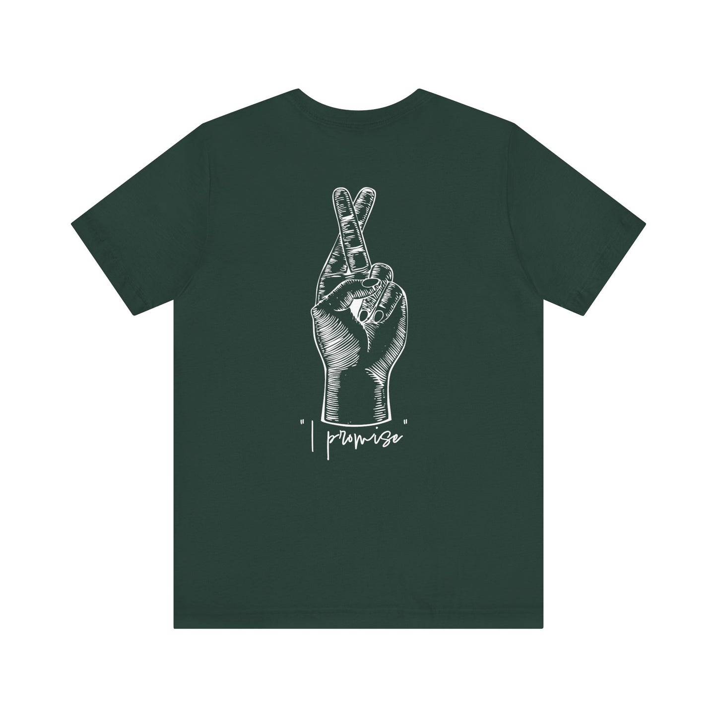 Unisex Peace Promise Tee - Stylish Hand Graphic Short Sleeve Shirt