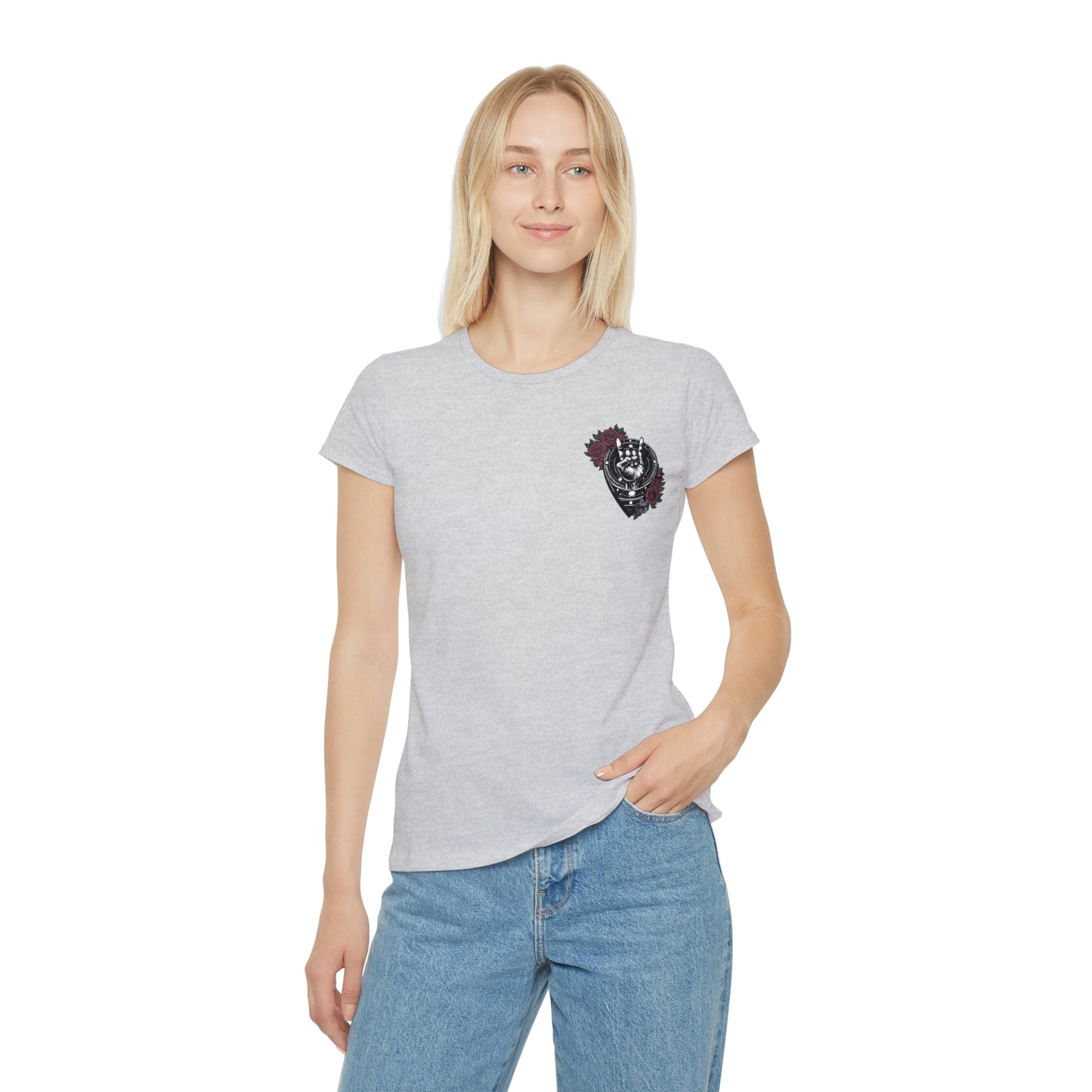Rocking Floral Women's T-Shirt - Iconic Design with Roses