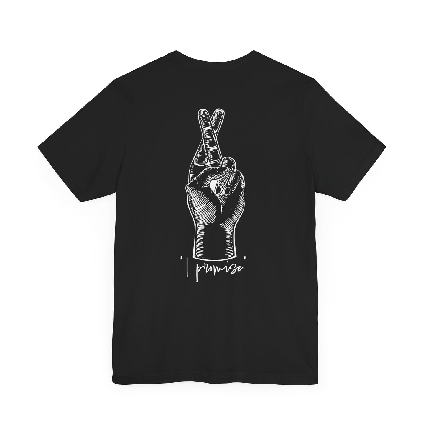 Unisex Peace Promise Tee - Stylish Hand Graphic Short Sleeve Shirt
