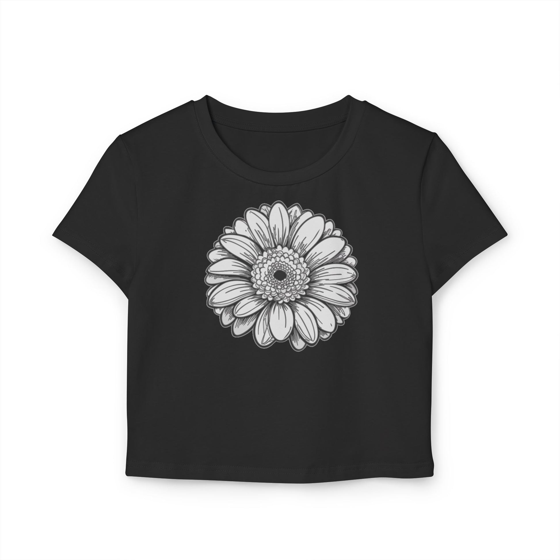 Floral Women's Baby Tee, Cute Summer Shirt, Graphic Tee, Girly Clothing, Gift for Her, Trendy Casual Wear