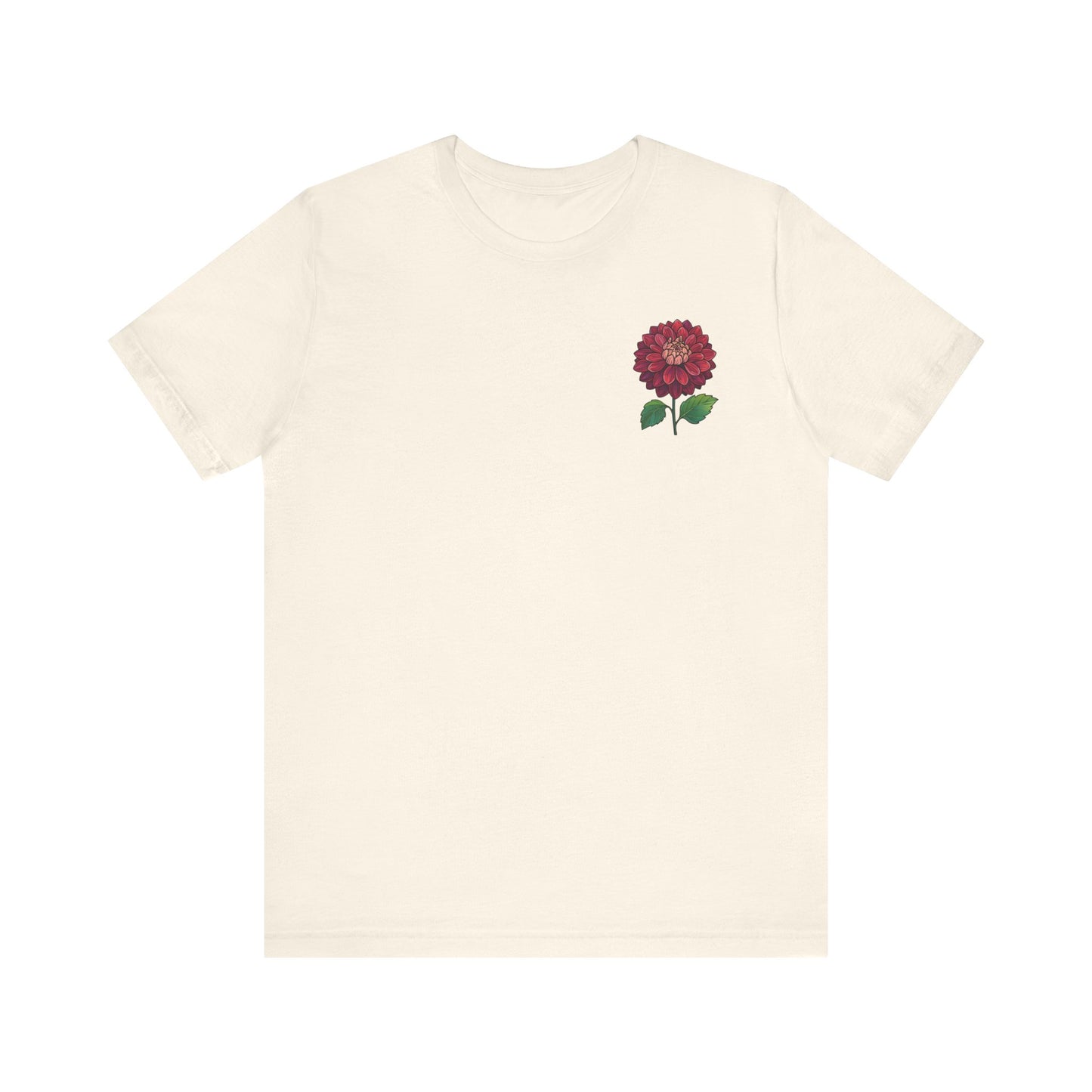 Floral Graphic Tee - Vintage Dahlia Design for Nature Lovers