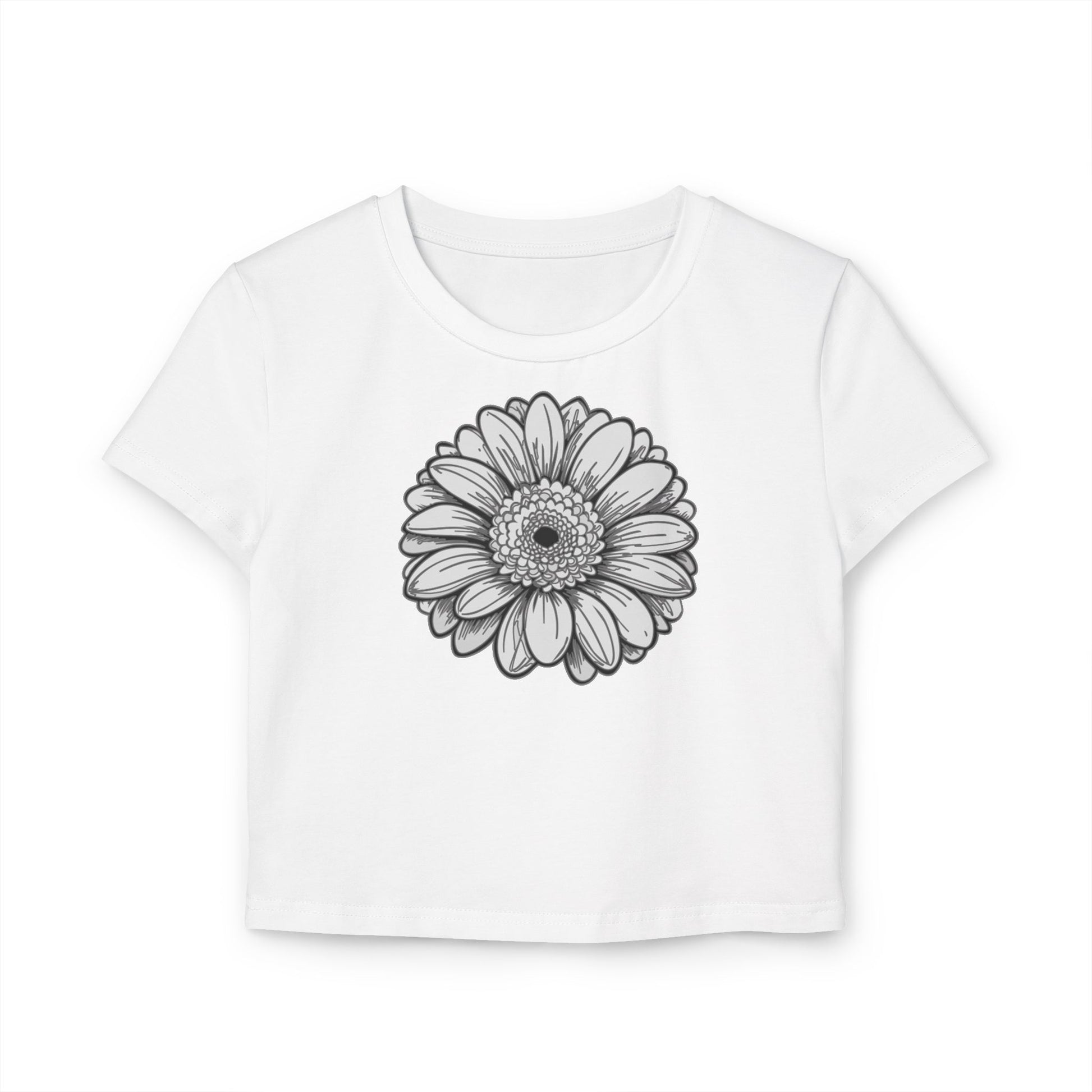 Floral Women's Baby Tee, Cute Summer Shirt, Graphic Tee, Girly Clothing, Gift for Her, Trendy Casual Wear
