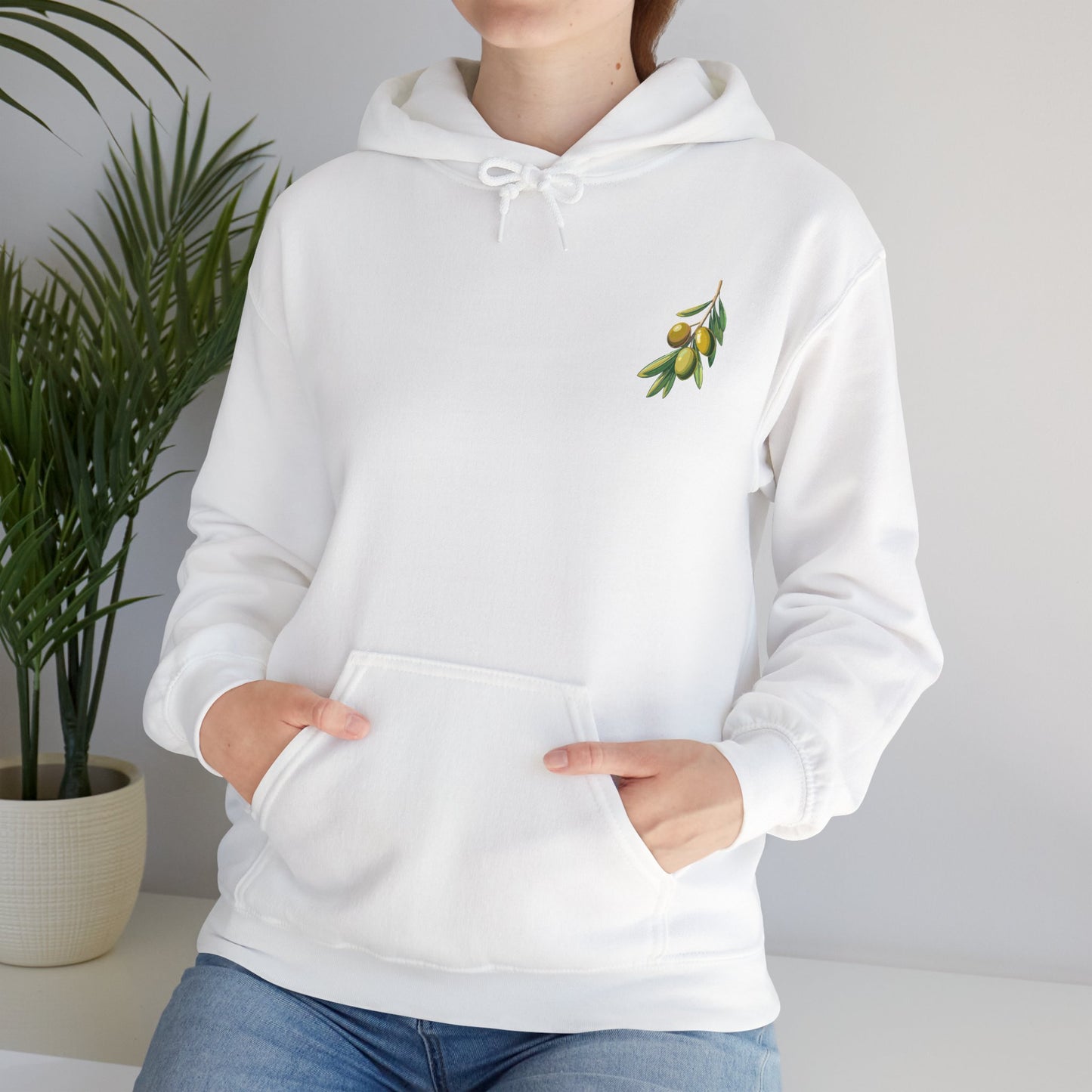 Olive Branch Graphic Hoodie - Unisex Heavy Blend™ Sweatshirt