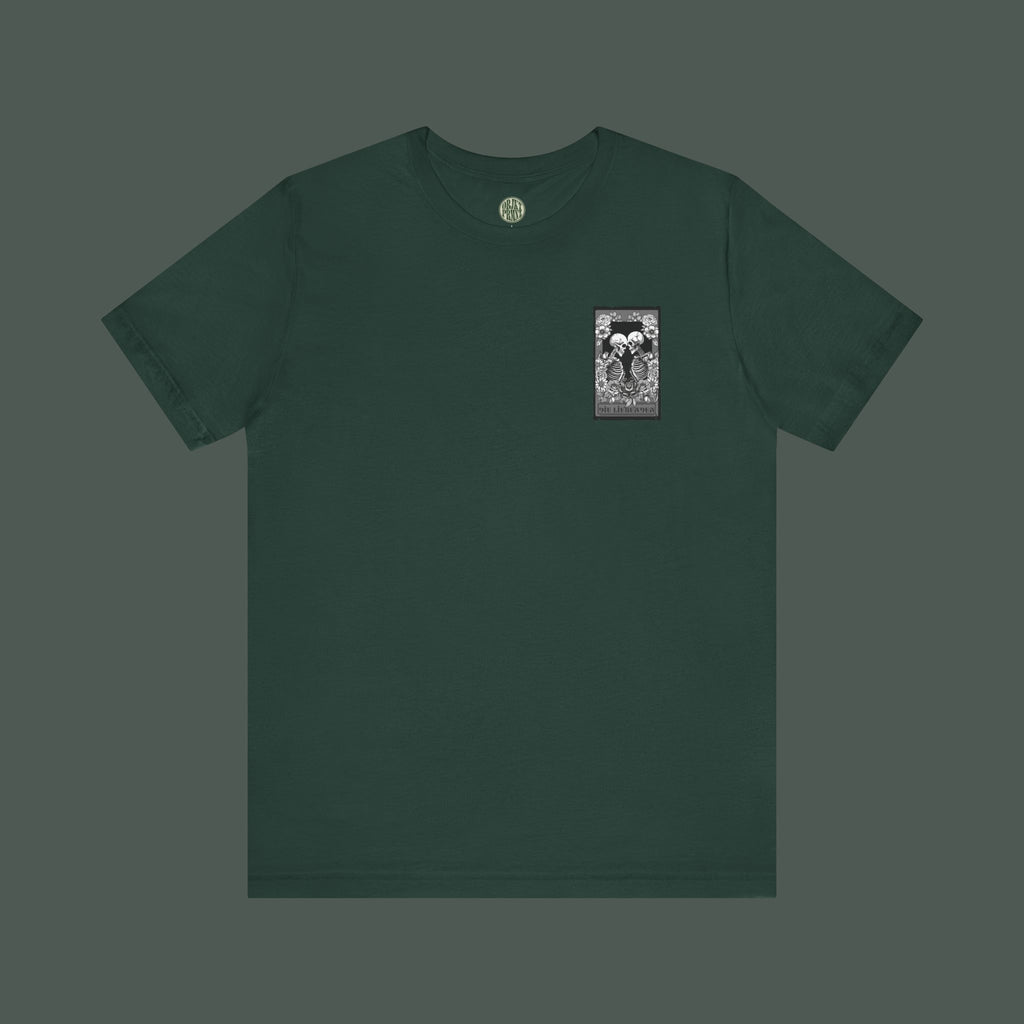 High-Quality Graphic Tee, Skeletons, Casual Wear, Halloween Shirt, Gift for Him/Her, Everyday Comfort